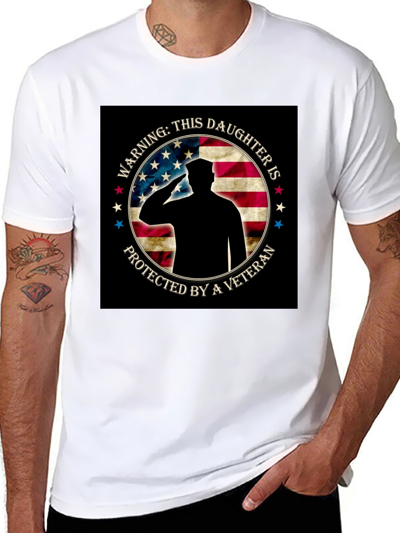 Veterans Daughter Protective Graphic T-Shirt
