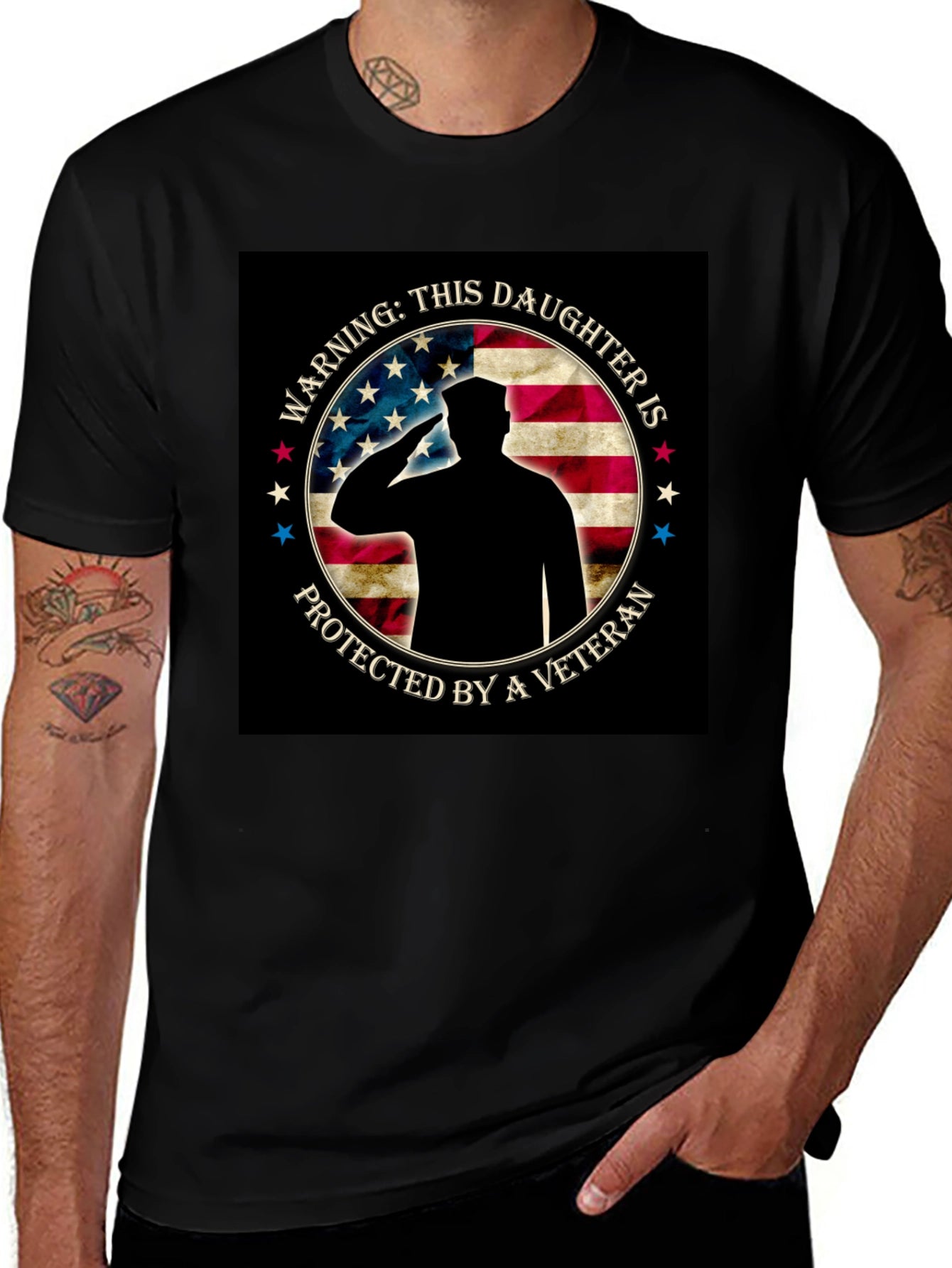 Veterans Daughter Protective Graphic T-Shirt
