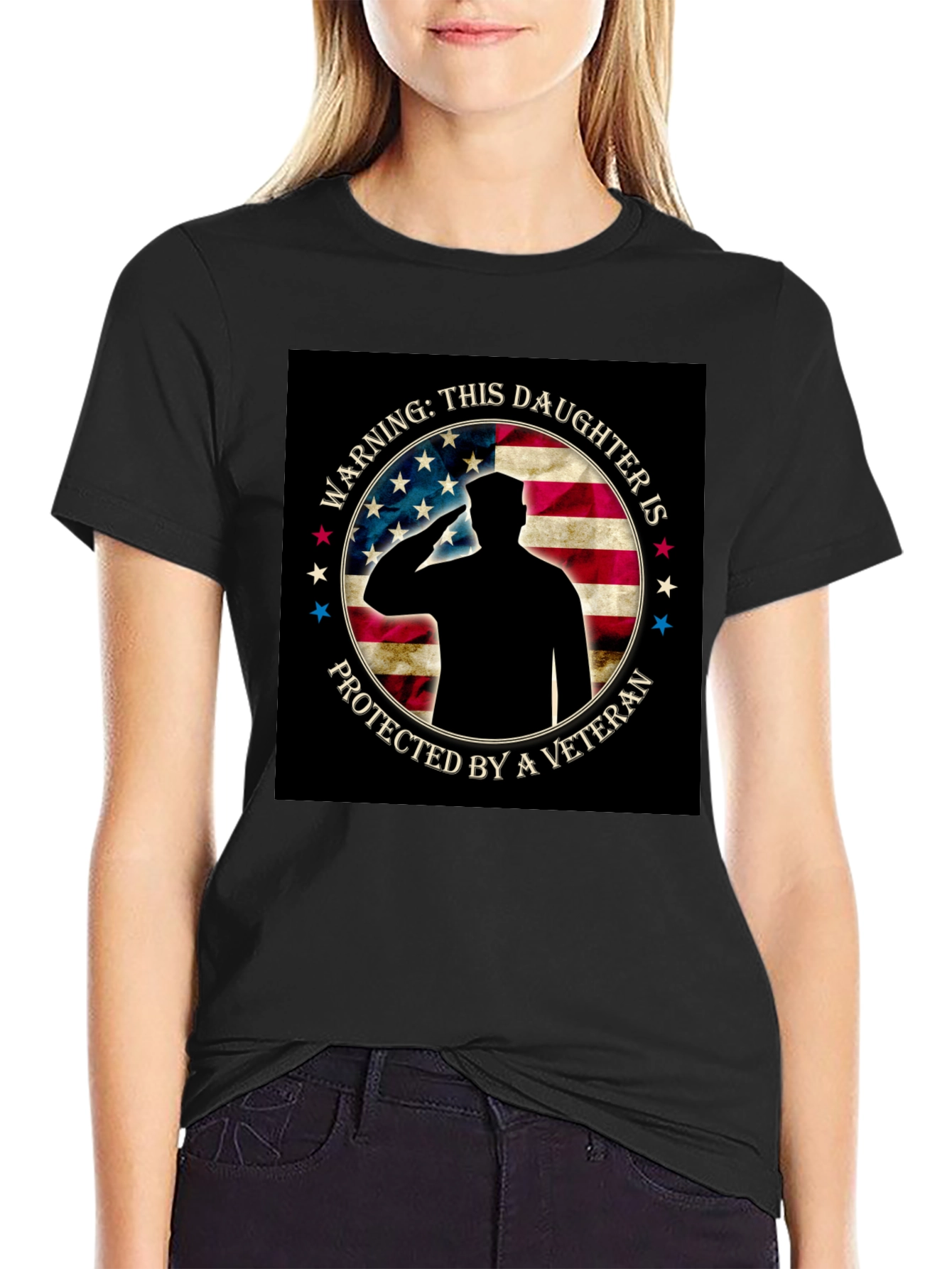 Veterans Daughter Protective Graphic T-Shirt