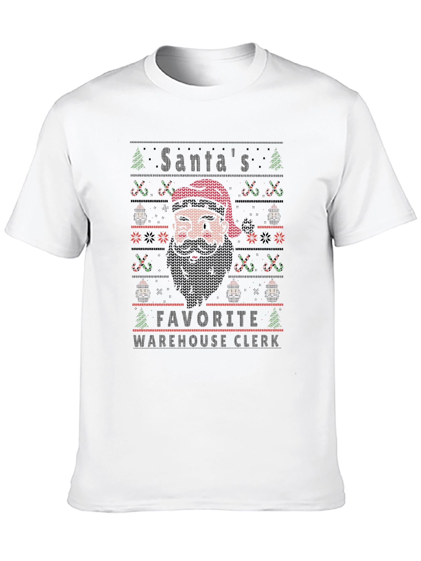 Santas Favorite Warehouse Clerk Ugly Christmas Sweater T-Shirt