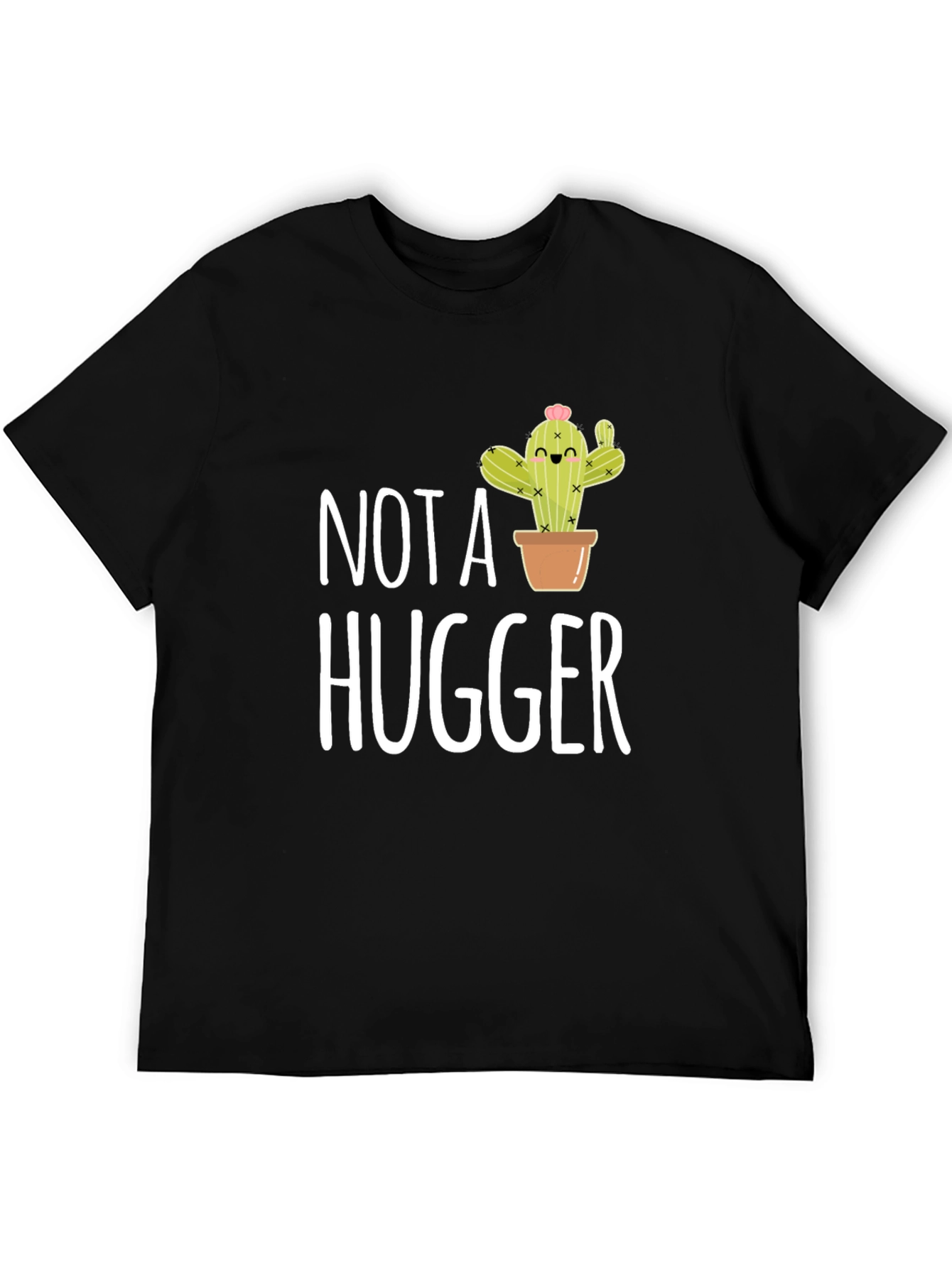 Not A Hugger Cactus Graphic T-Shirt