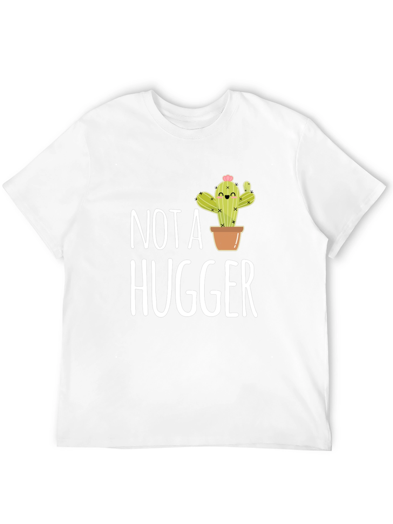 Not A Hugger Cactus Graphic T-Shirt
