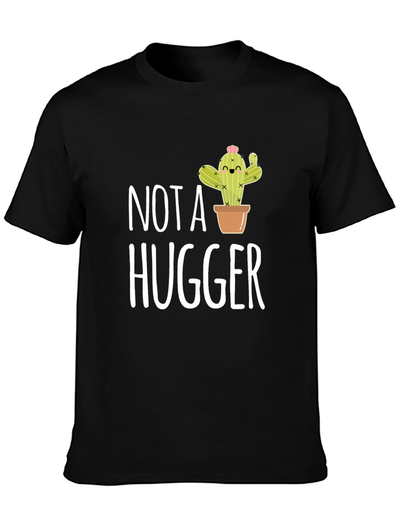 Not A Hugger Cactus Graphic T-Shirt