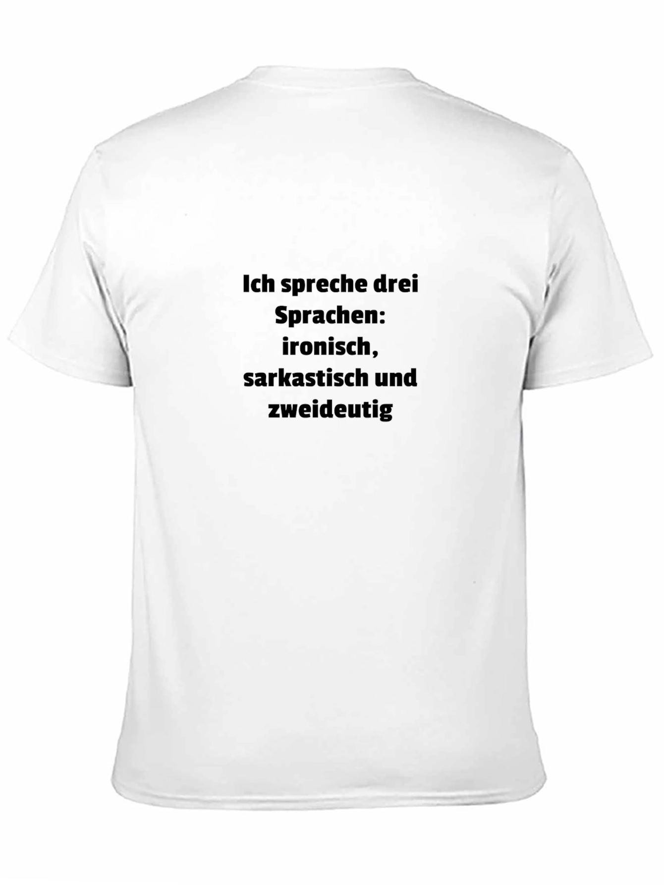 Ich Spreche Drei Sprachen Mens Black T-Shirt