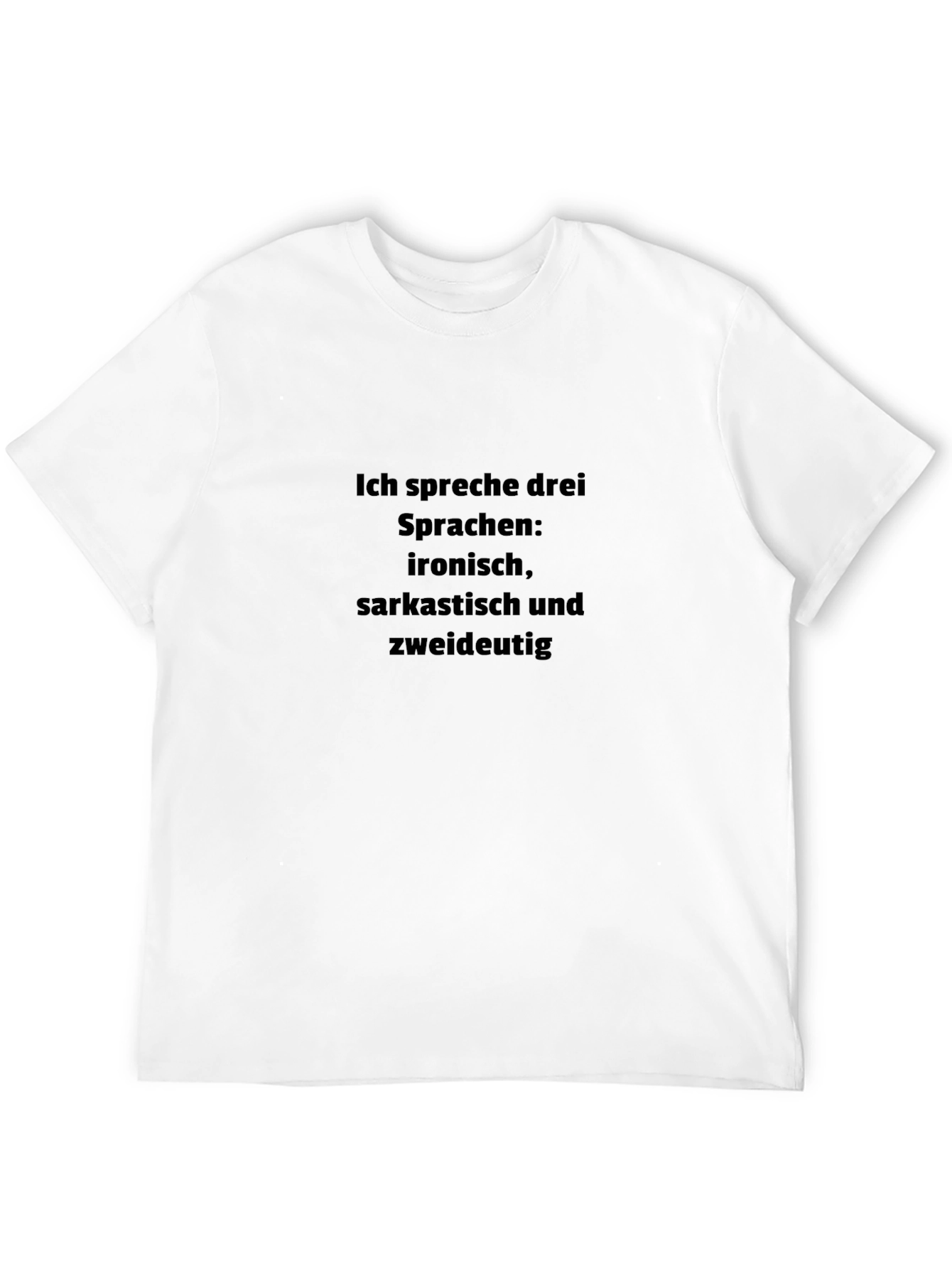 Ich Spreche Drei Sprachen Mens Black T-Shirt