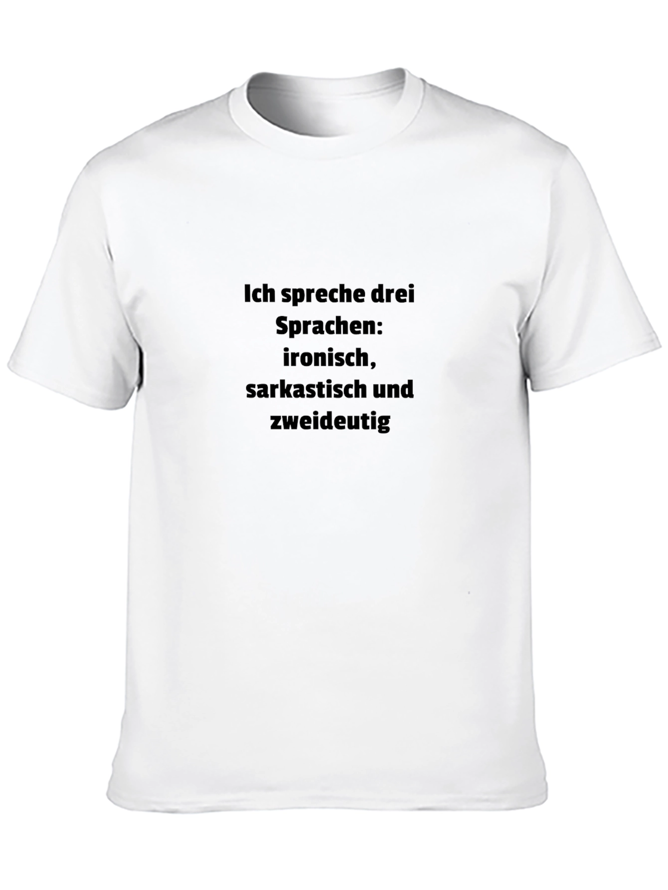 Ich Spreche Drei Sprachen Mens Black T-Shirt