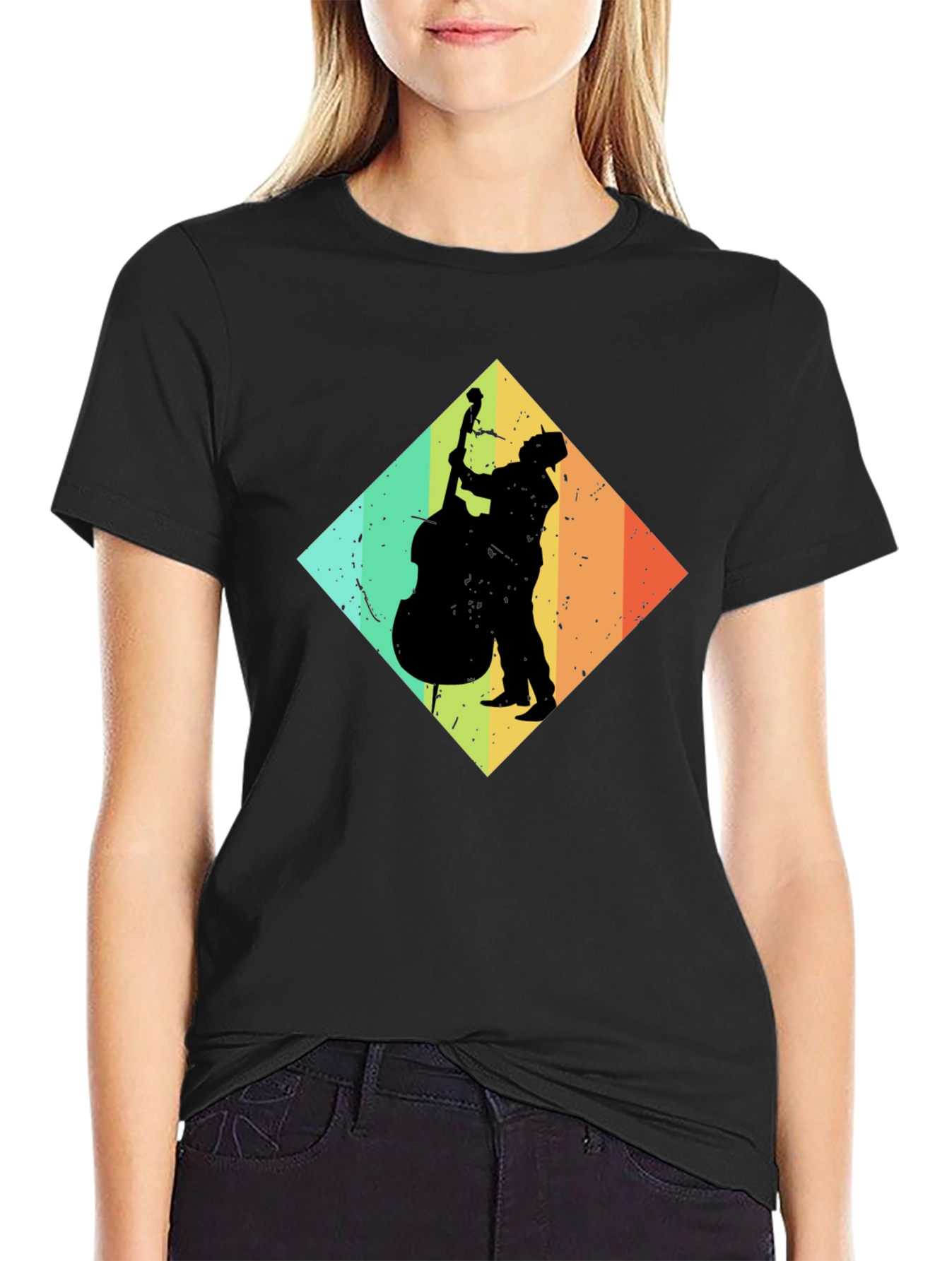 Retro Bass Player Graphic Tee