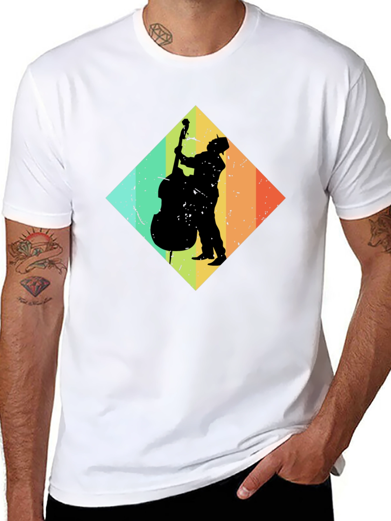 Retro Bass Player Graphic Tee