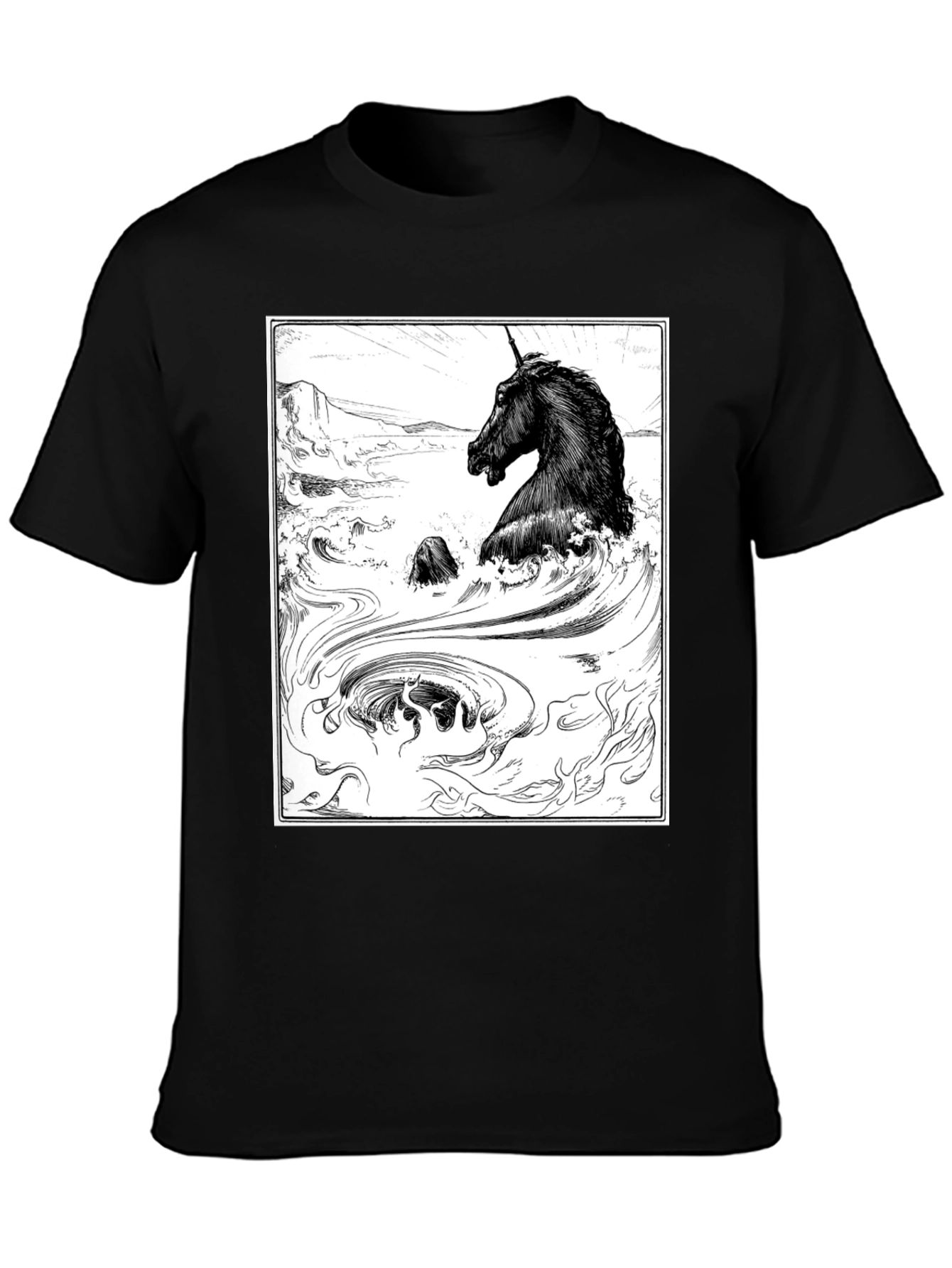 Unicorn Graphic T-Shirt - Black