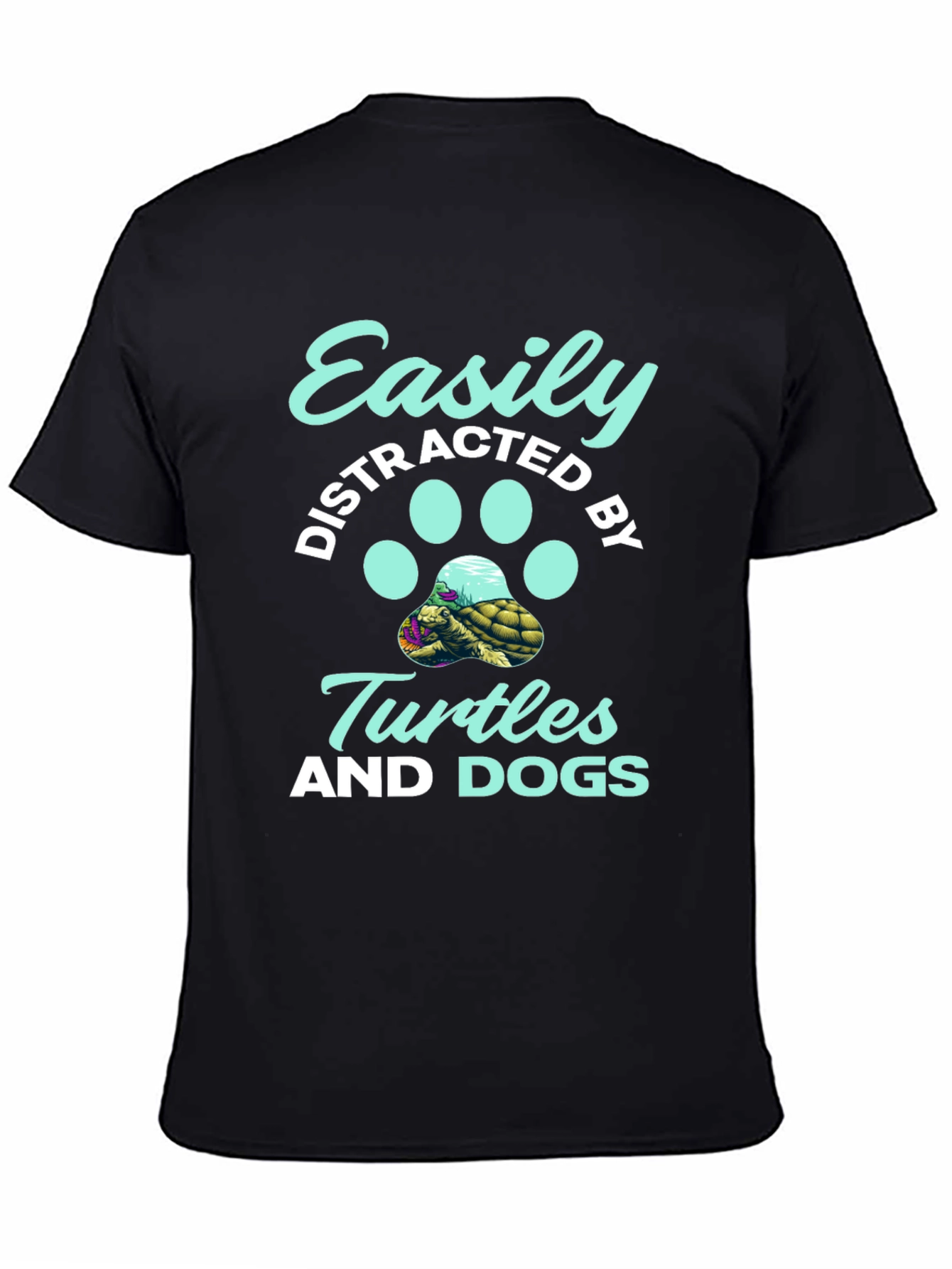 Easily Distracted By Turtles and Dogs Graphic Tee