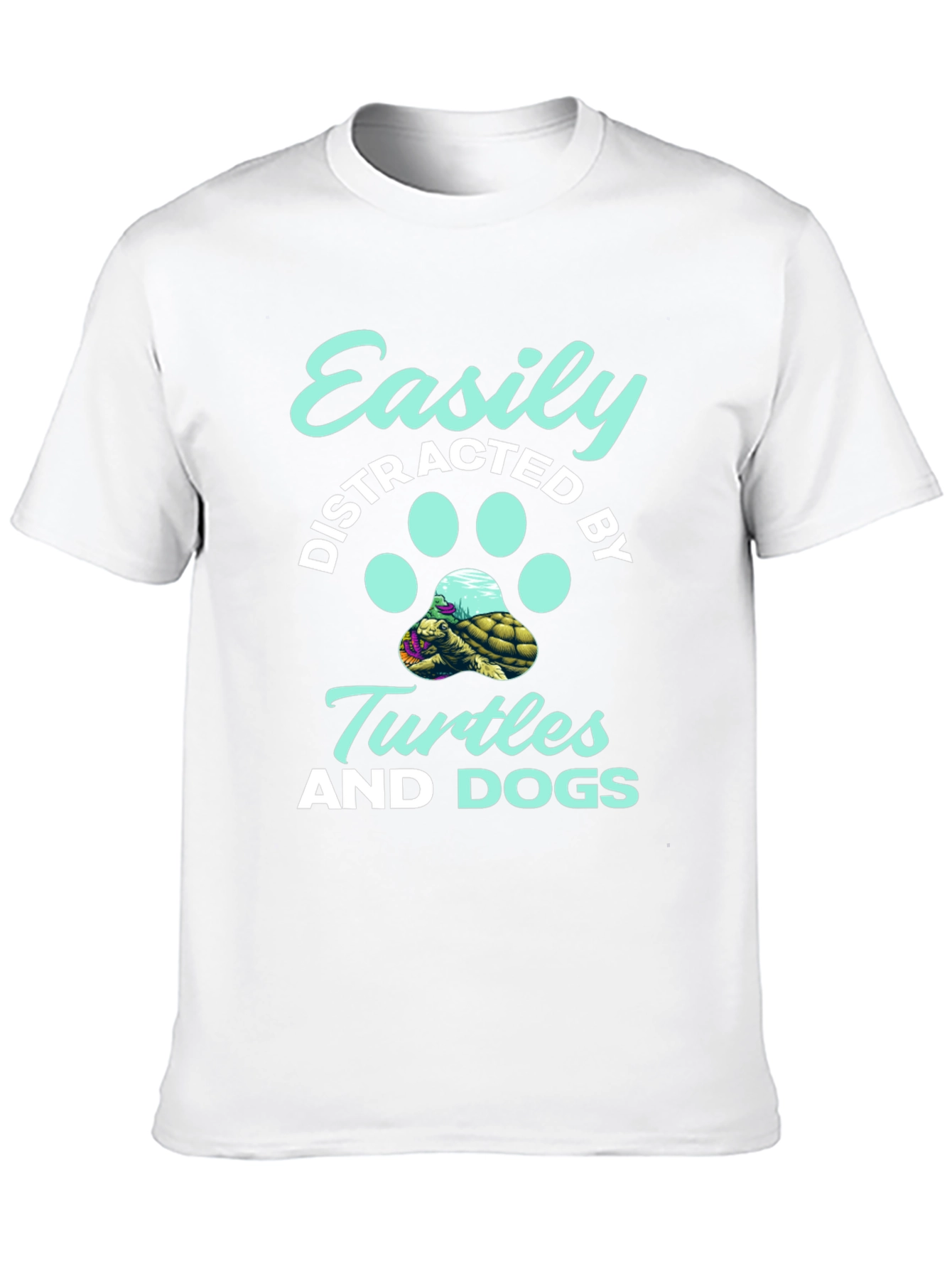 Easily Distracted By Turtles and Dogs Graphic Tee
