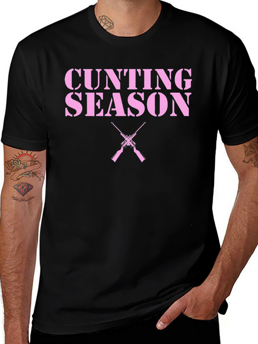 Hunting Season Graphic Tee - Black Cotton