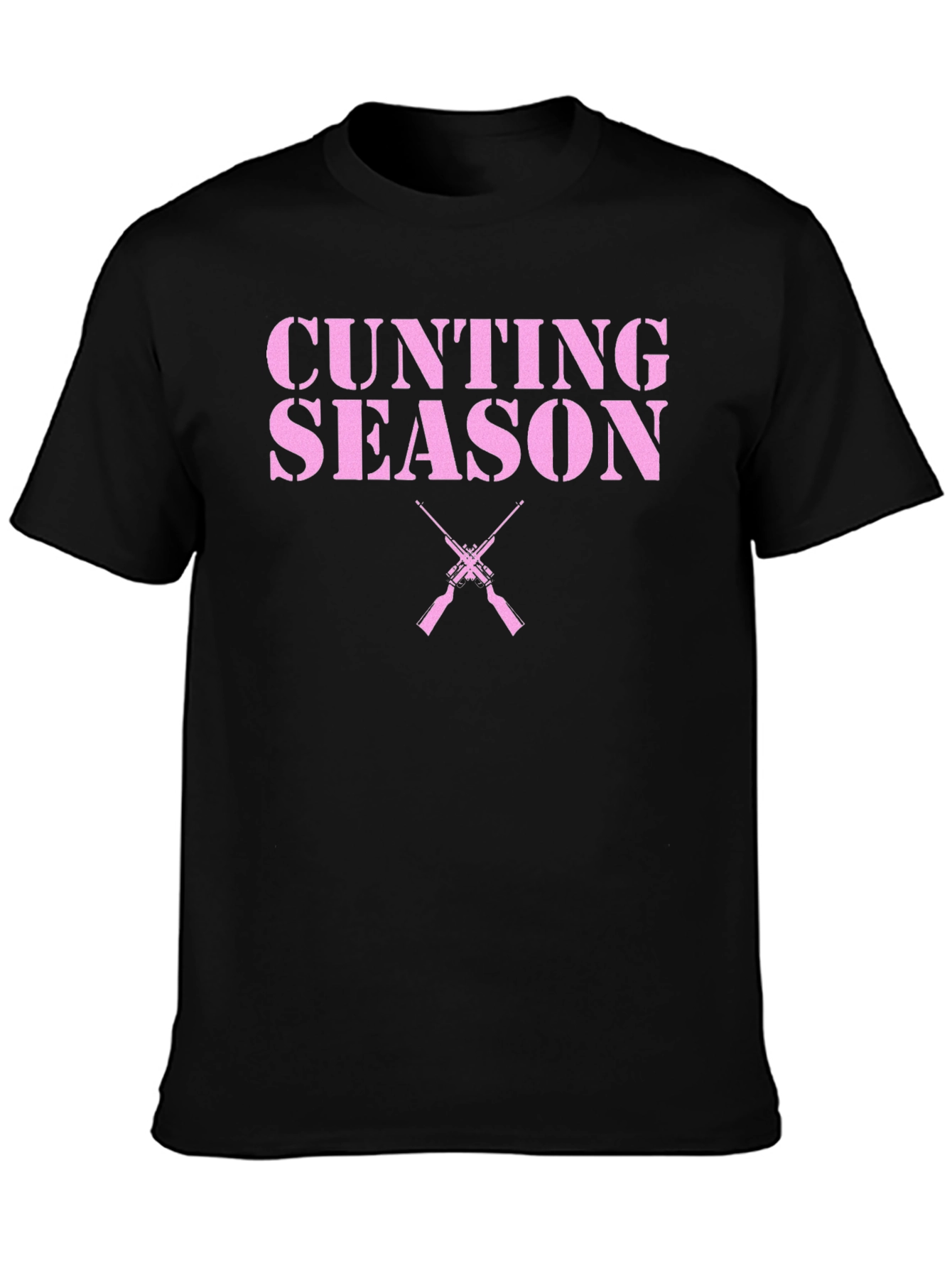 Hunting Season Graphic Tee - Black Cotton