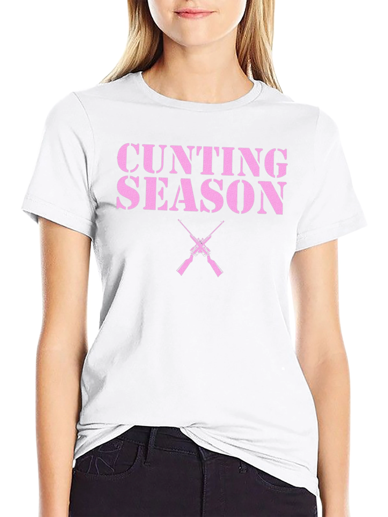Hunting Season Graphic Tee - Black Cotton