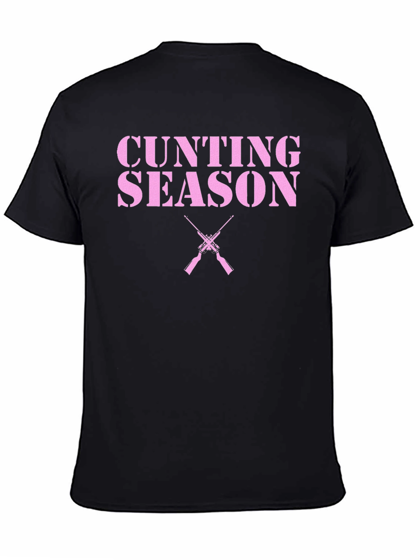 Hunting Season Graphic Tee - Black Cotton