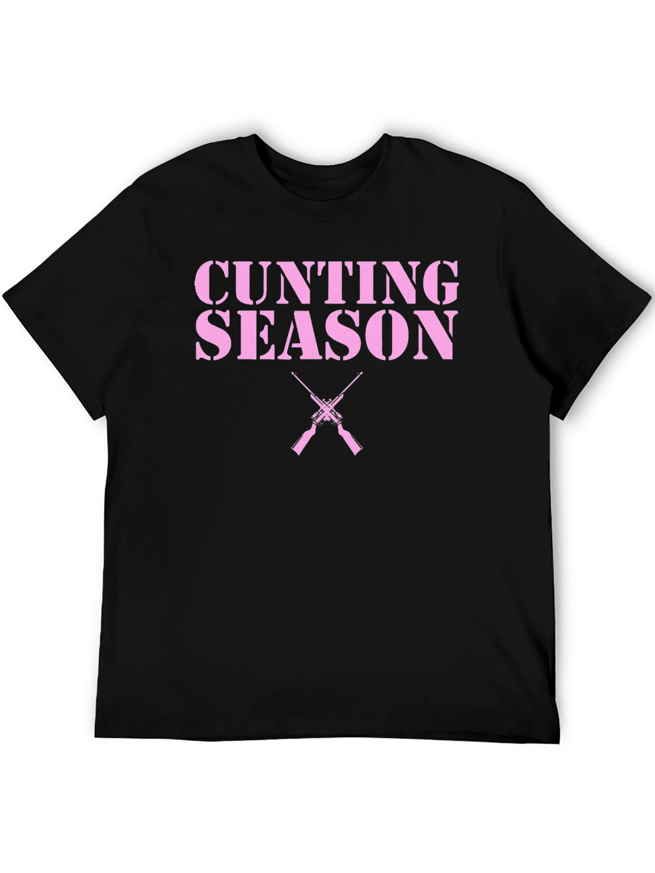 Hunting Season Graphic Tee - Black Cotton