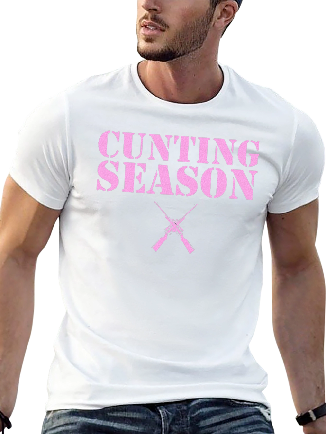 Hunting Season Graphic Tee - Black Cotton