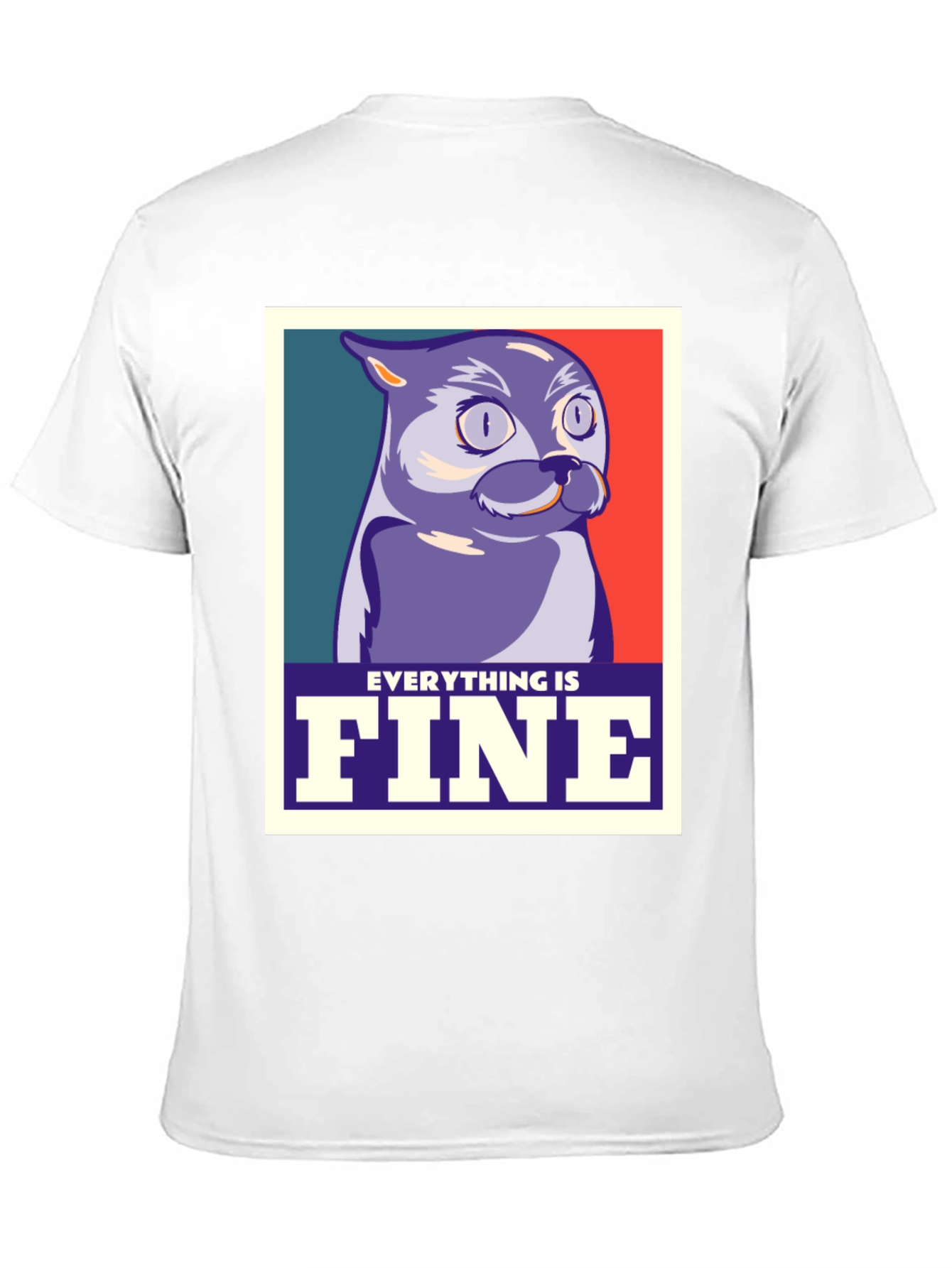 Everything is Fine Cat Meme Graphic T-Shirt