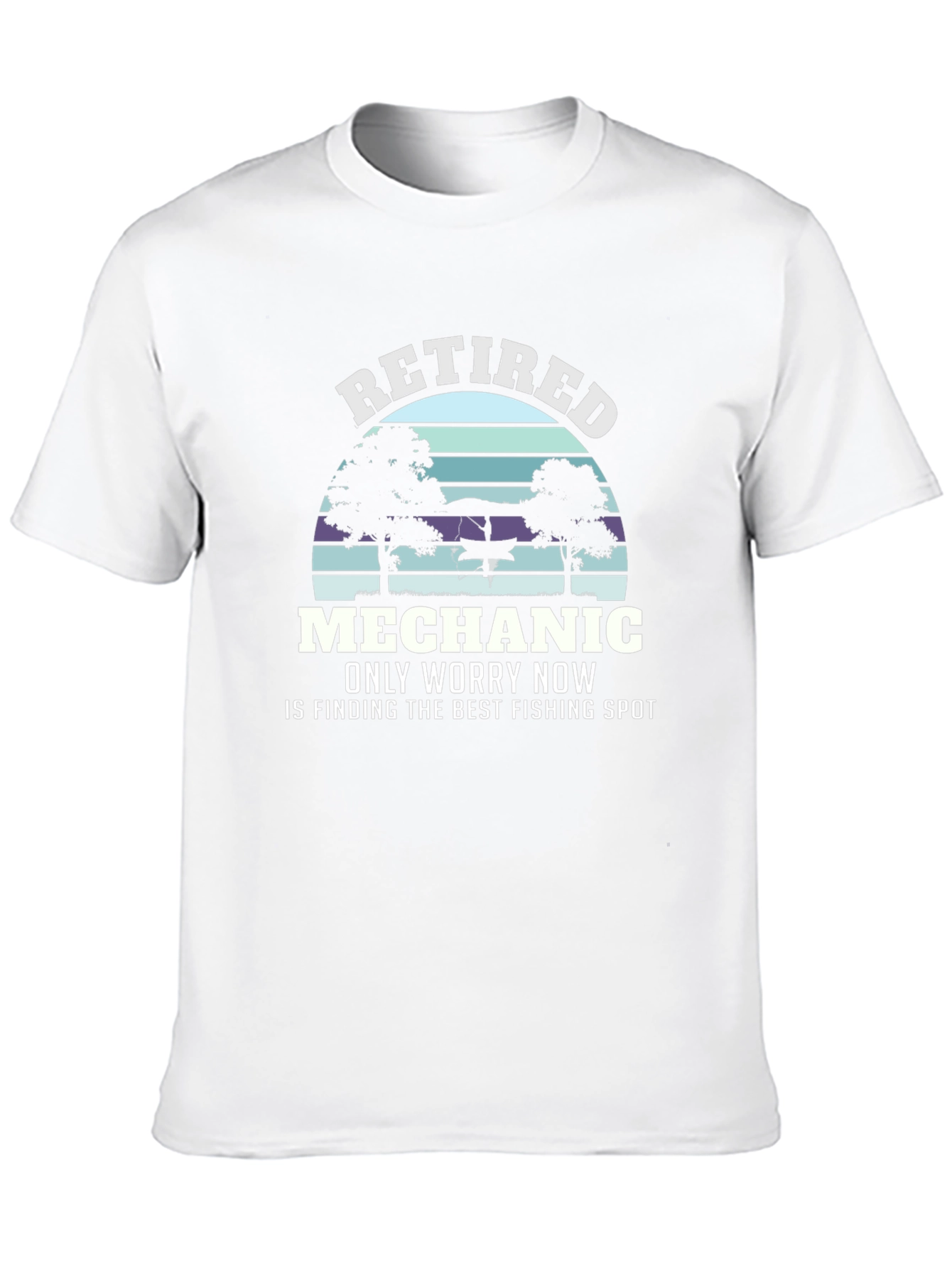 Retired Mechanic Fishing T-Shirt - Funny Retirement Gift