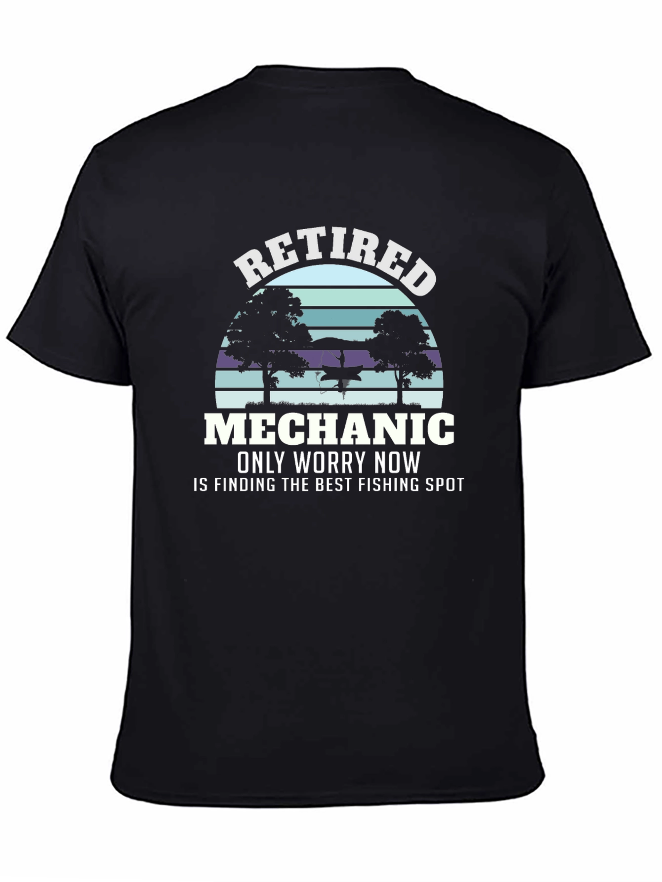 Retired Mechanic Fishing T-Shirt - Funny Retirement Gift