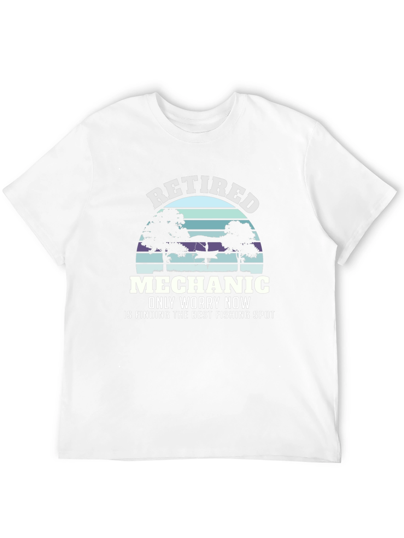 Retired Mechanic Fishing T-Shirt - Funny Retirement Gift