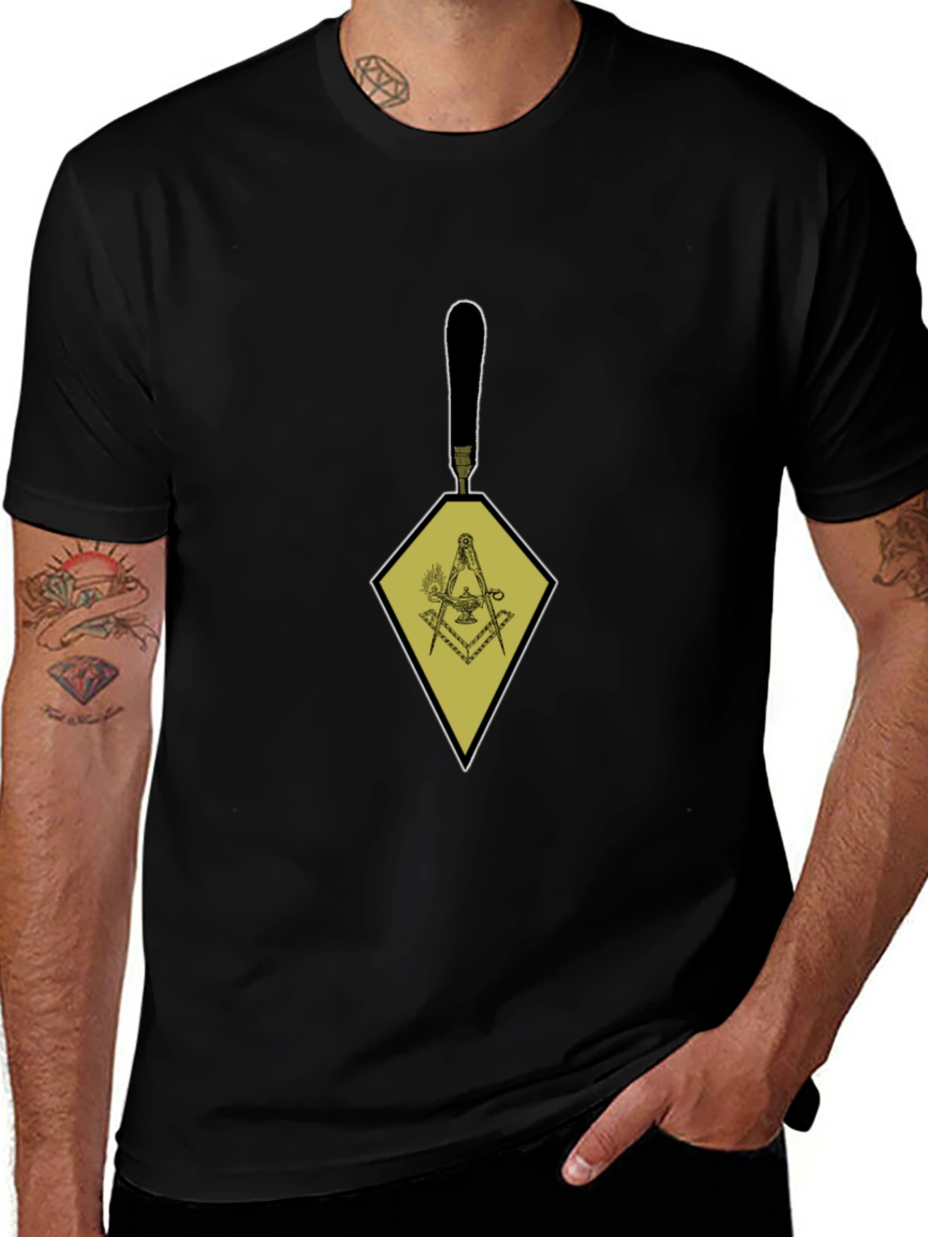 Masonic Trowel Graphic Tee - Black