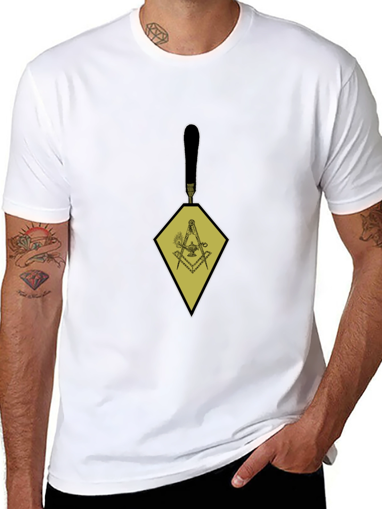 Masonic Trowel Graphic Tee - Black