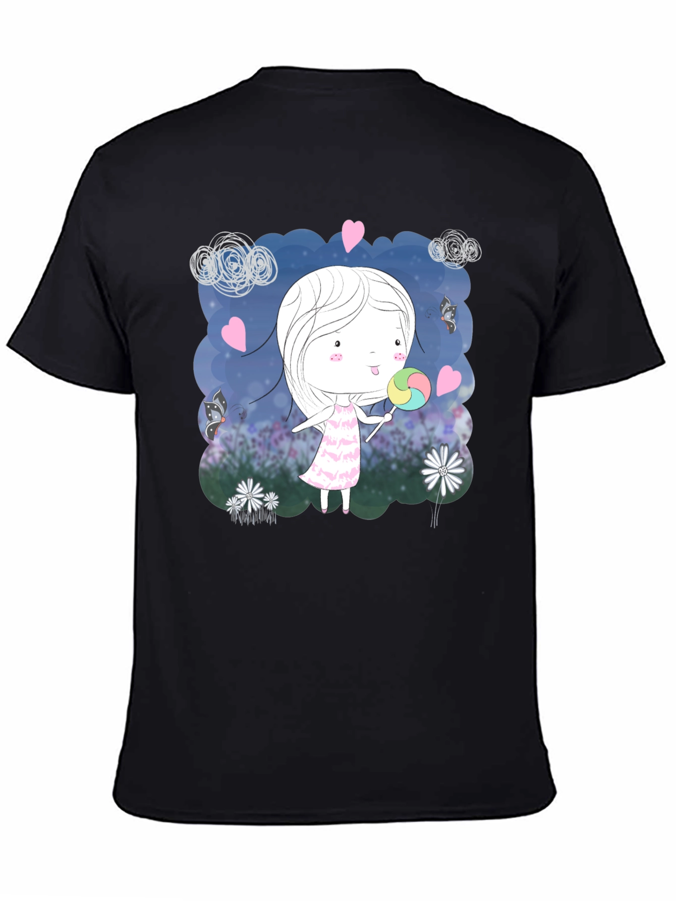 Girl with Lollipop Graphic T-Shirt