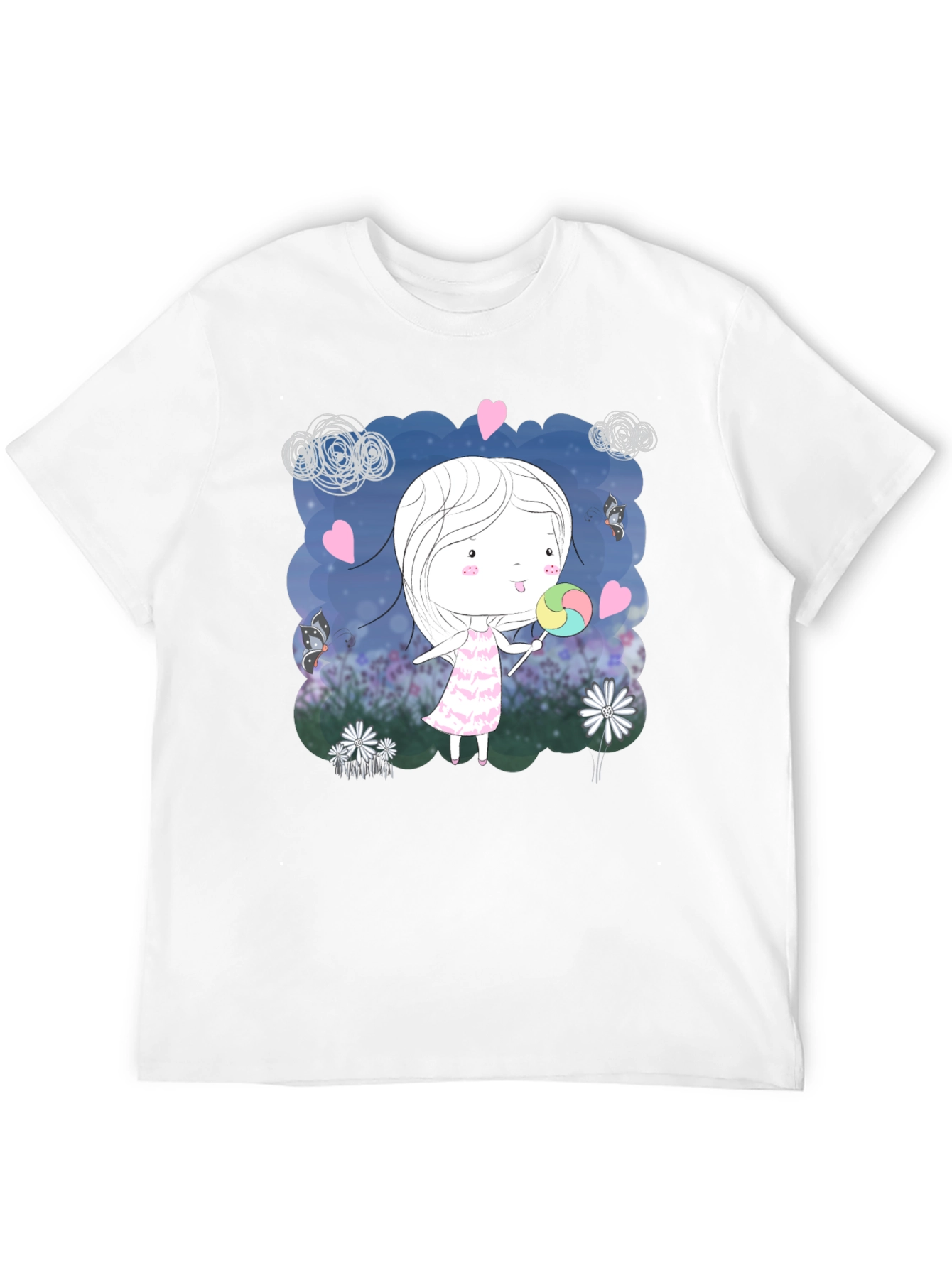 Girl with Lollipop Graphic T-Shirt