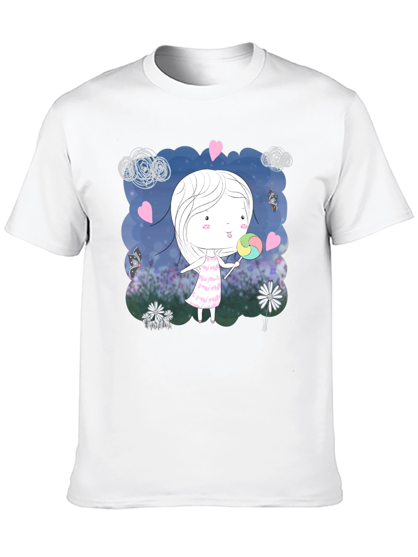 Girl with Lollipop Graphic T-Shirt