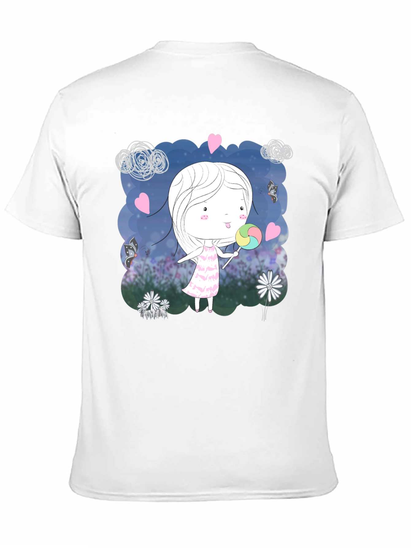 Girl with Lollipop Graphic T-Shirt