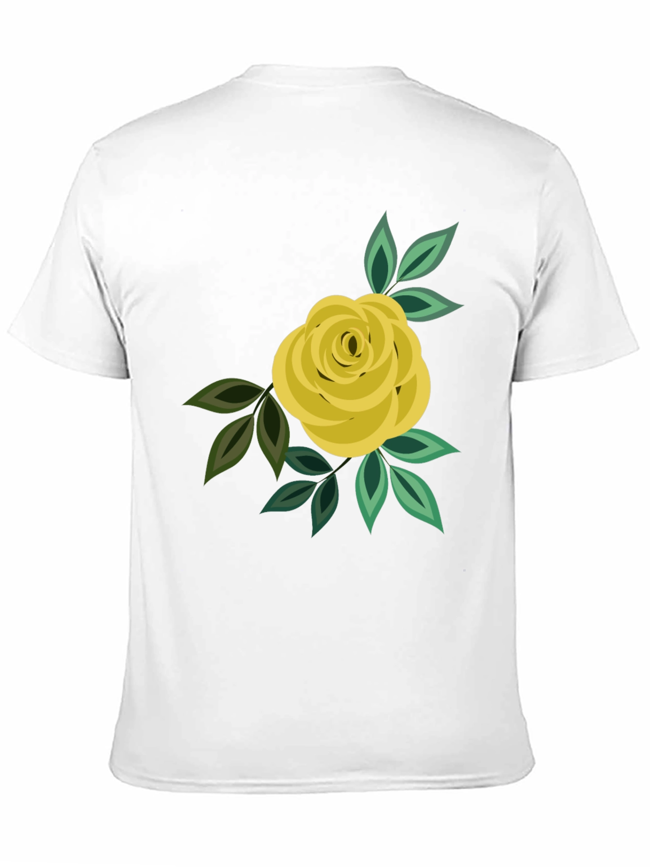 Floral Rose Graphic Tee - Black Cotton Casual