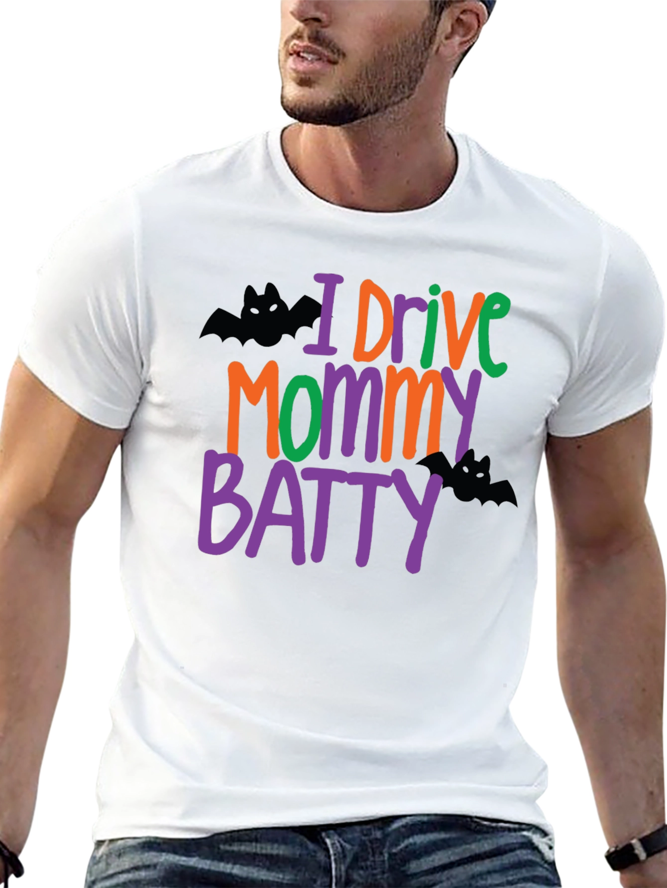 I Drive Mommy Batty T-Shirt Funny Halloween Tee