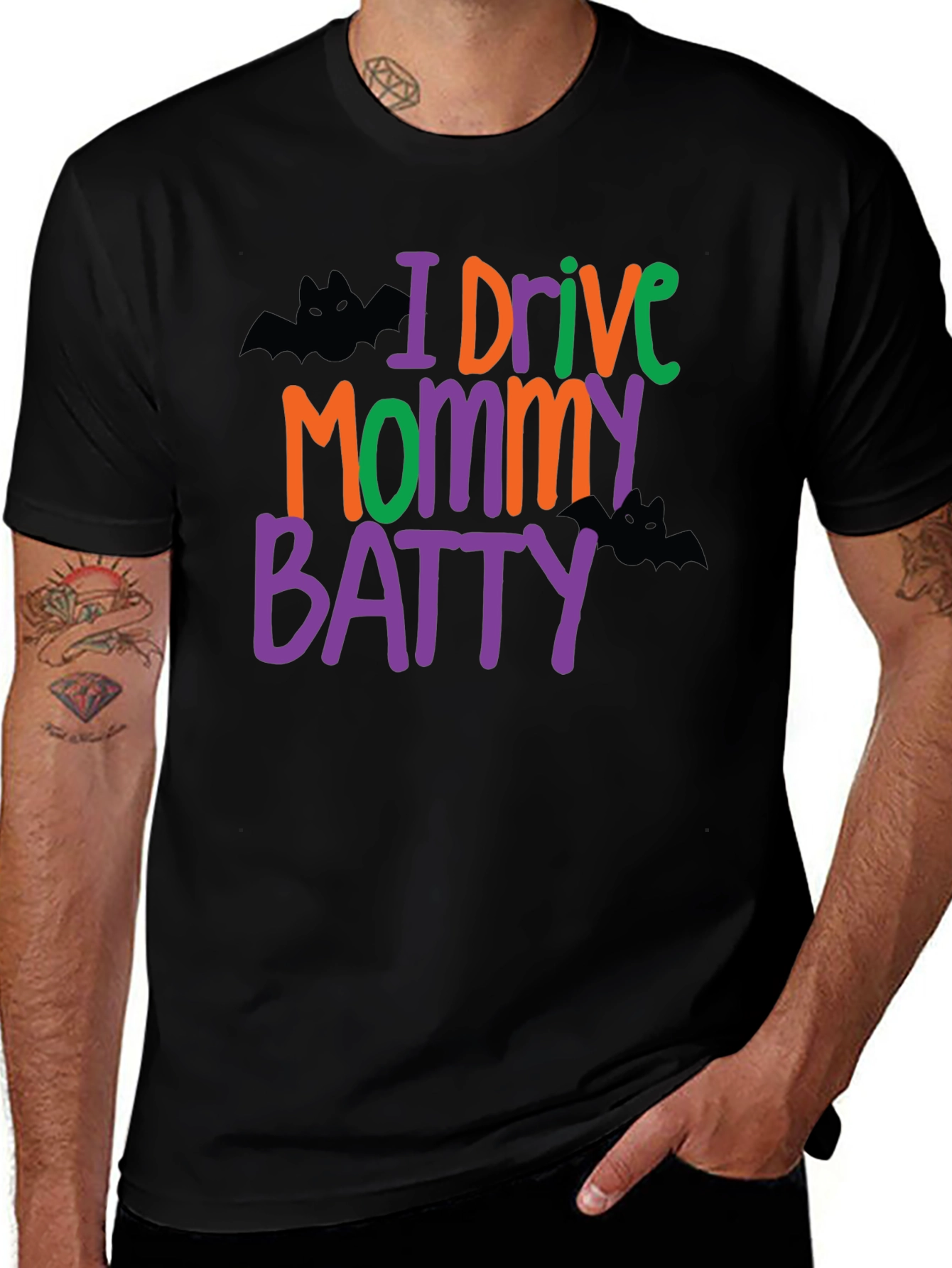 I Drive Mommy Batty T-Shirt Funny Halloween Tee