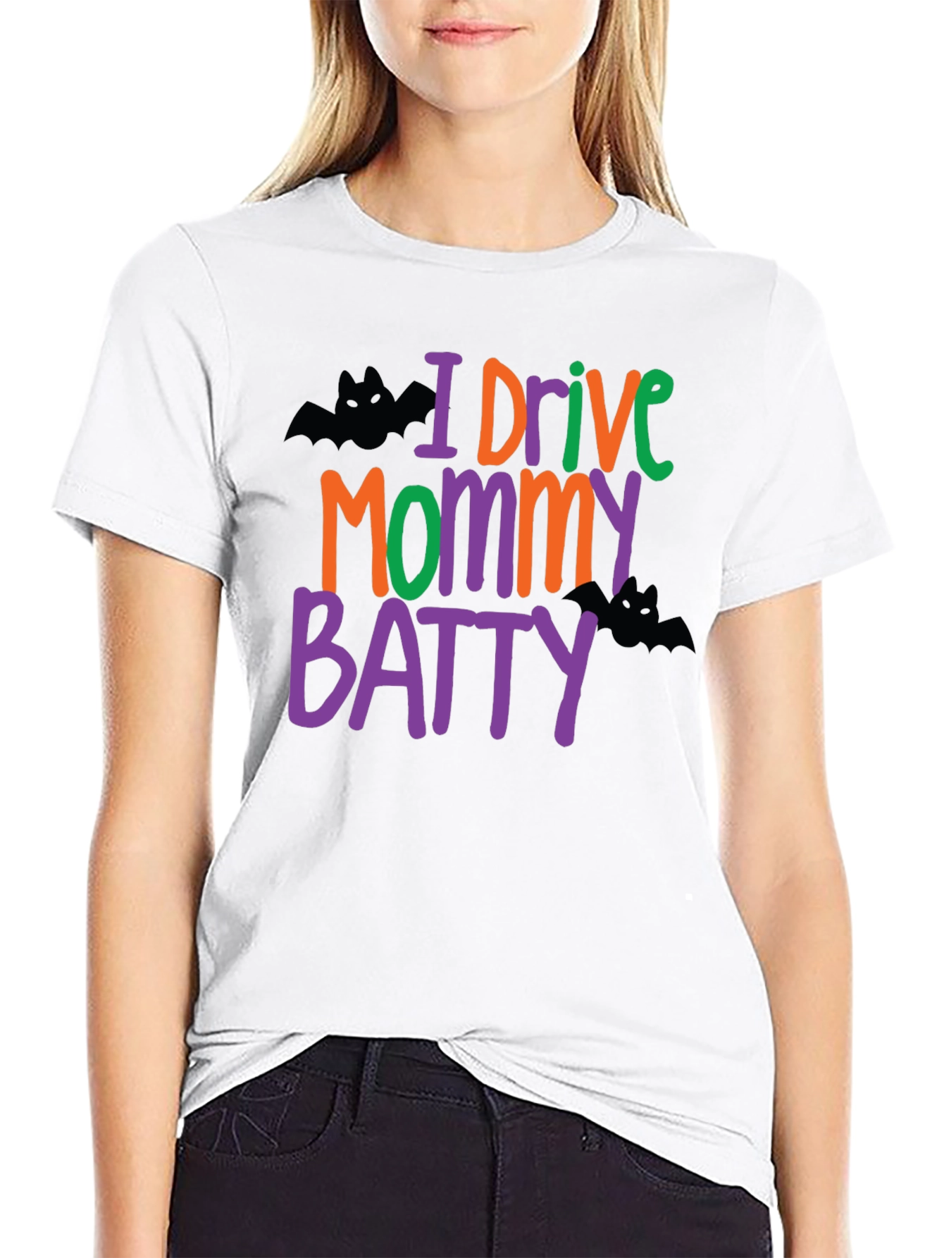 I Drive Mommy Batty T-Shirt Funny Halloween Tee