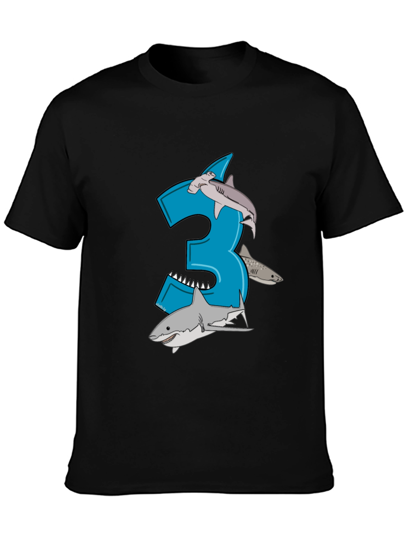 Shark Birthday Number 3 T-Shirt