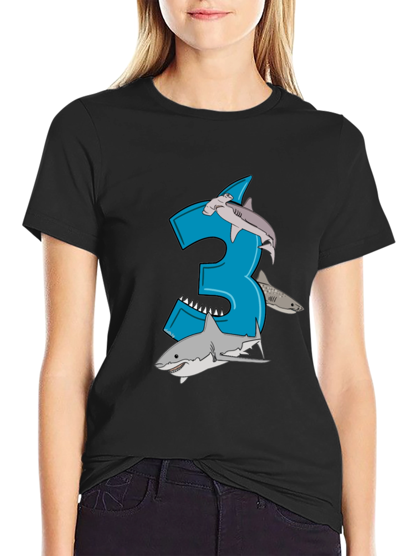 Shark Birthday Number 3 T-Shirt