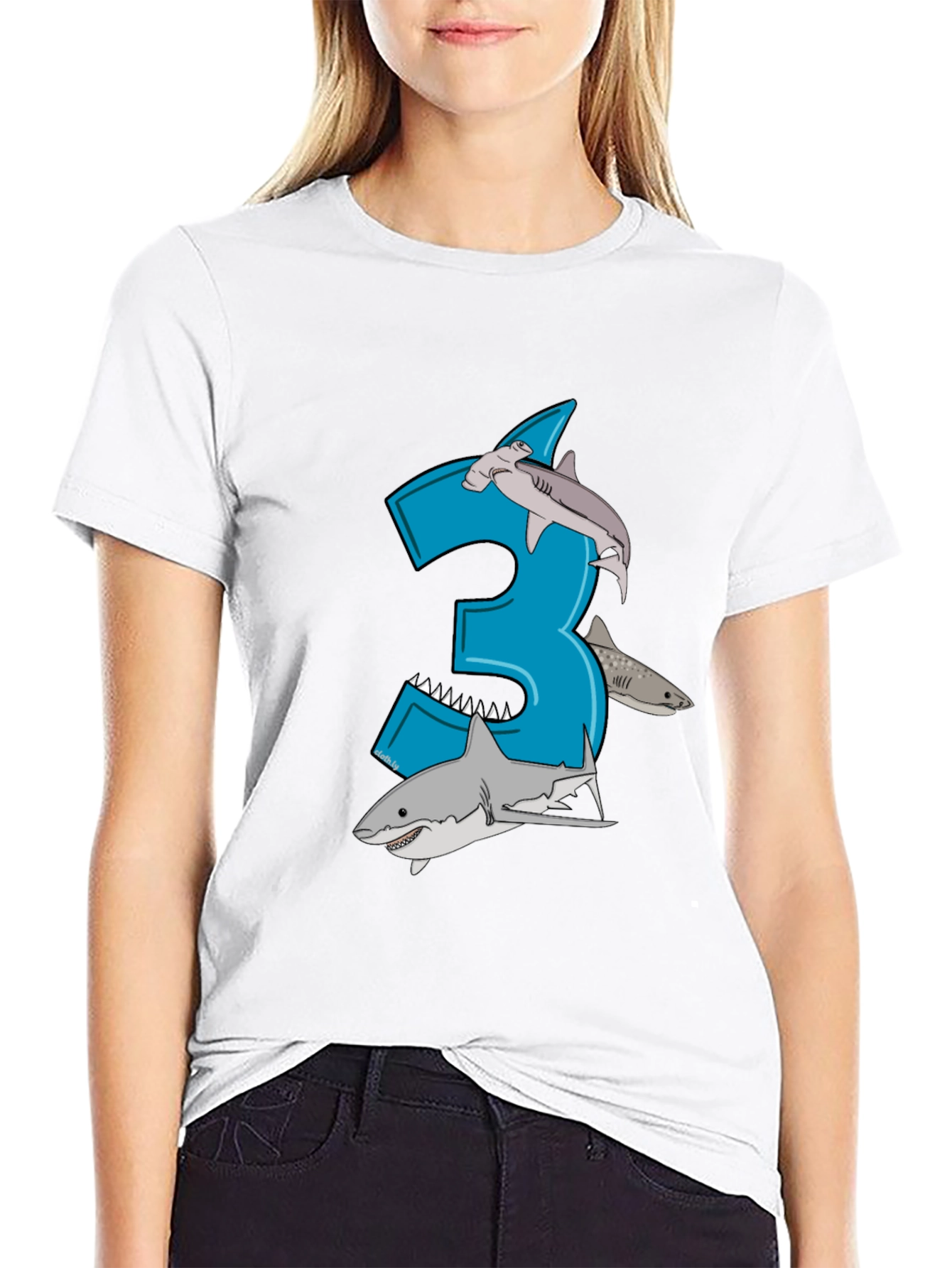 Shark Birthday Number 3 T-Shirt