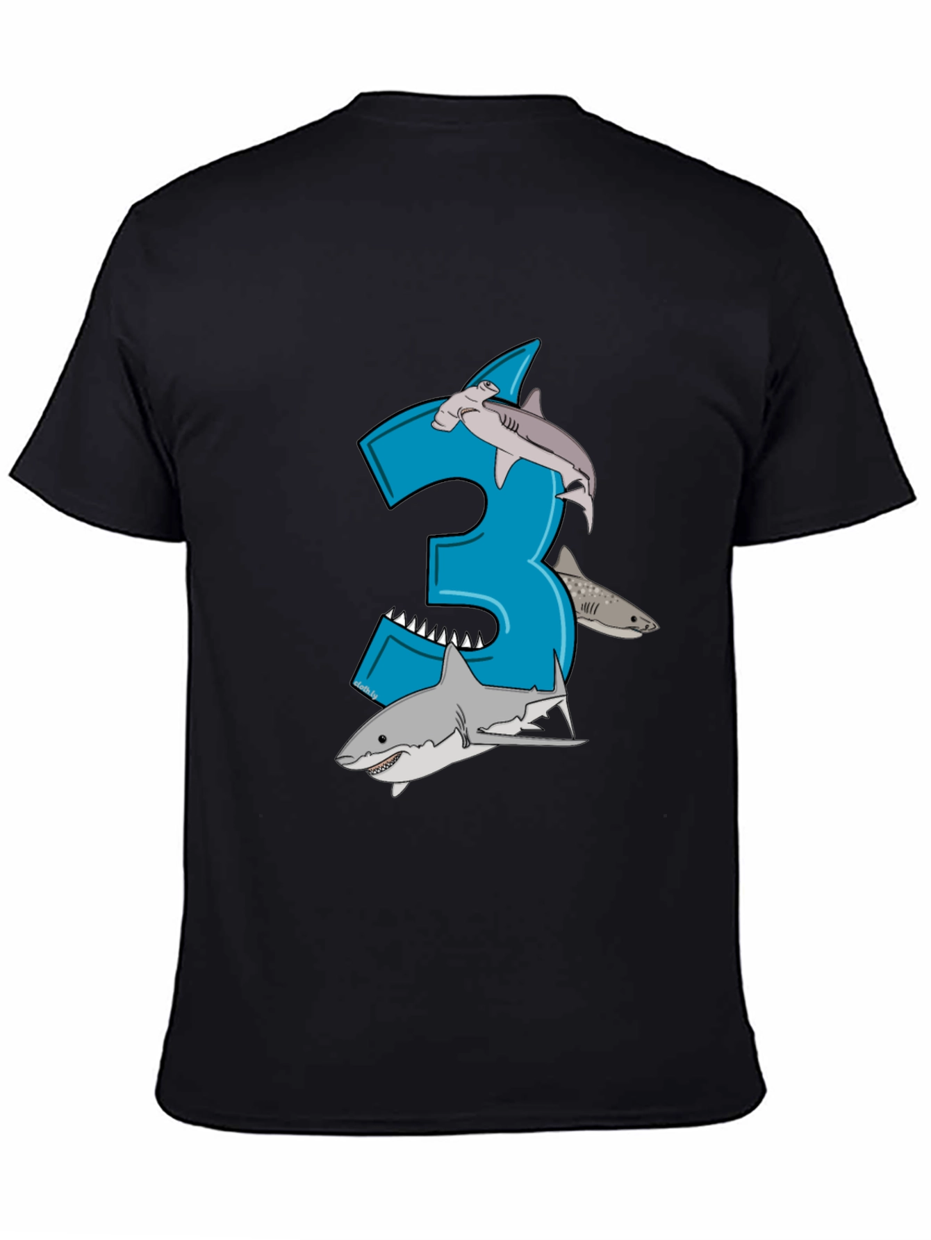 Shark Birthday Number 3 T-Shirt