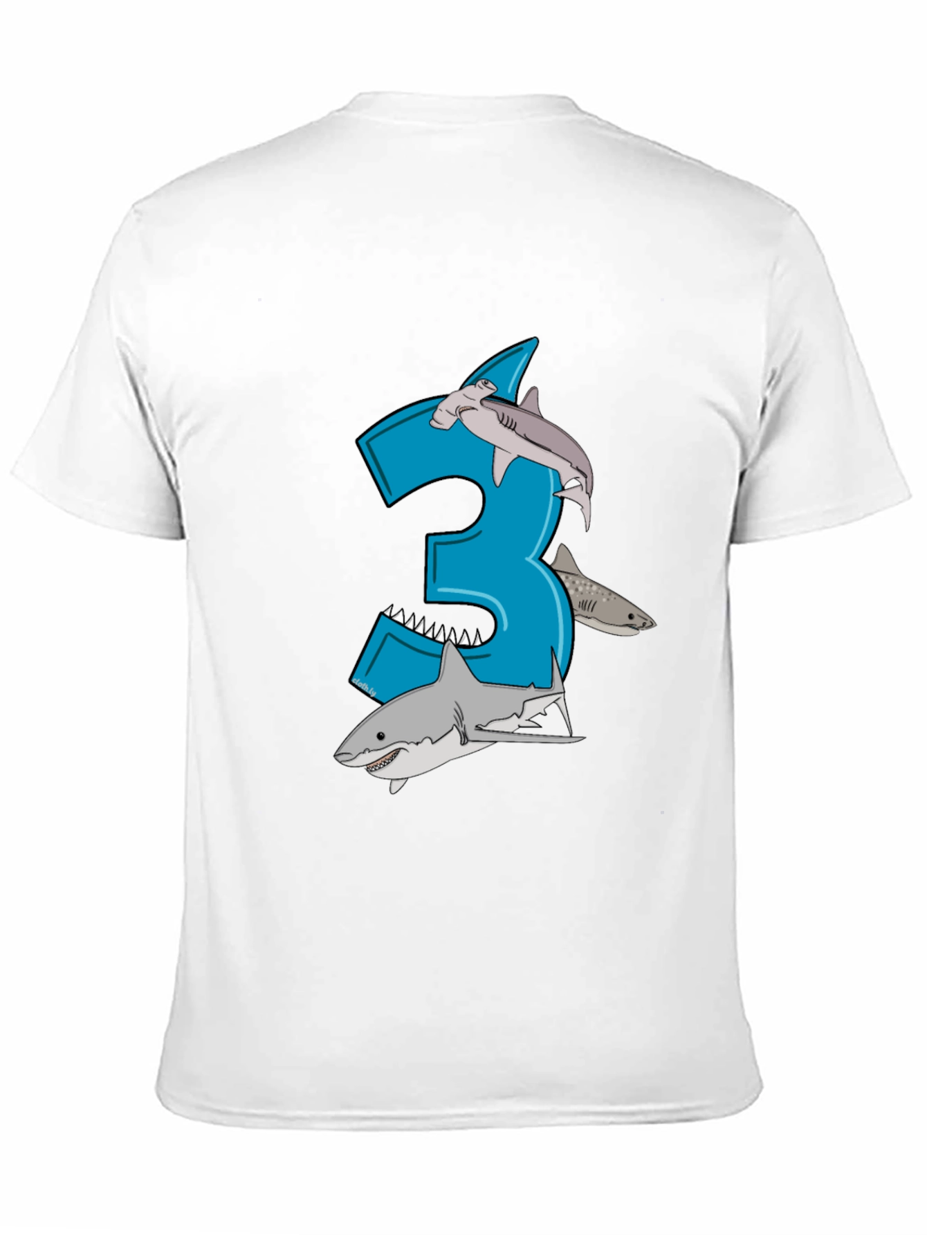 Shark Birthday Number 3 T-Shirt