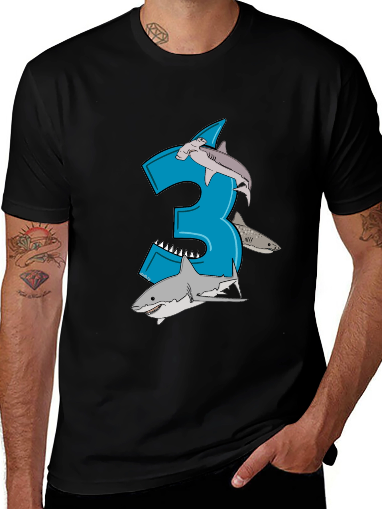Shark Birthday Number 3 T-Shirt