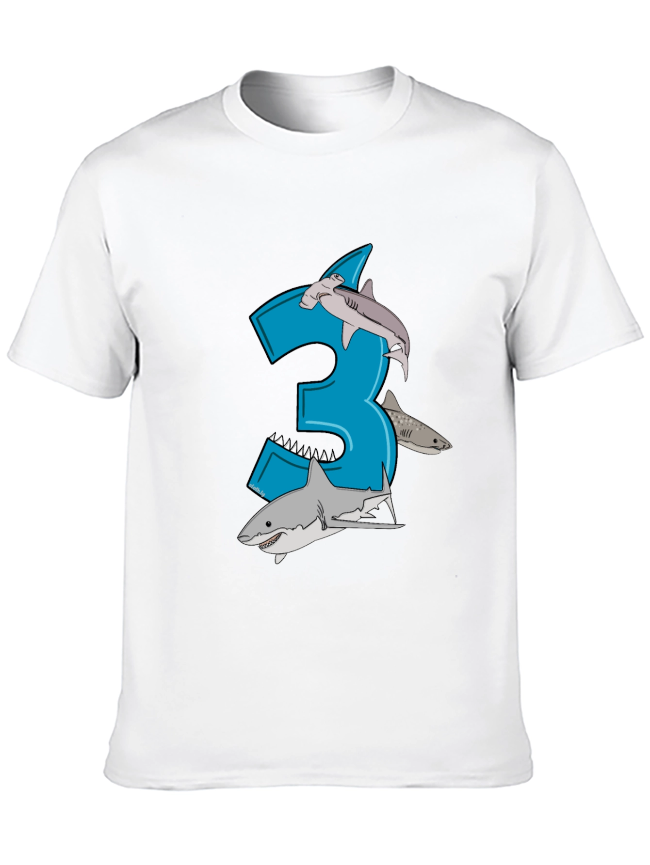 Shark Birthday Number 3 T-Shirt
