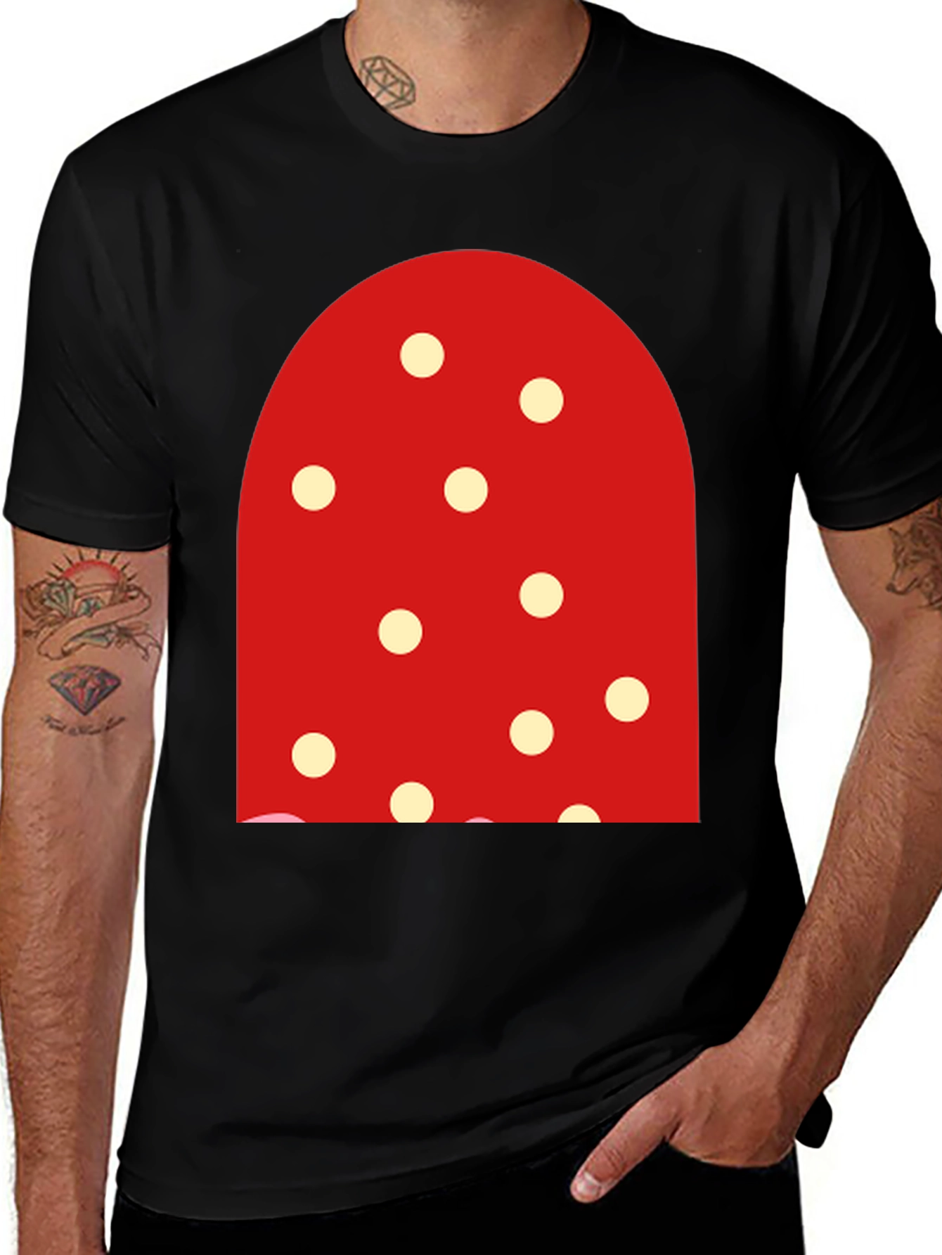 Polka Dot Mushroom T-Shirt - Fun & Unique!