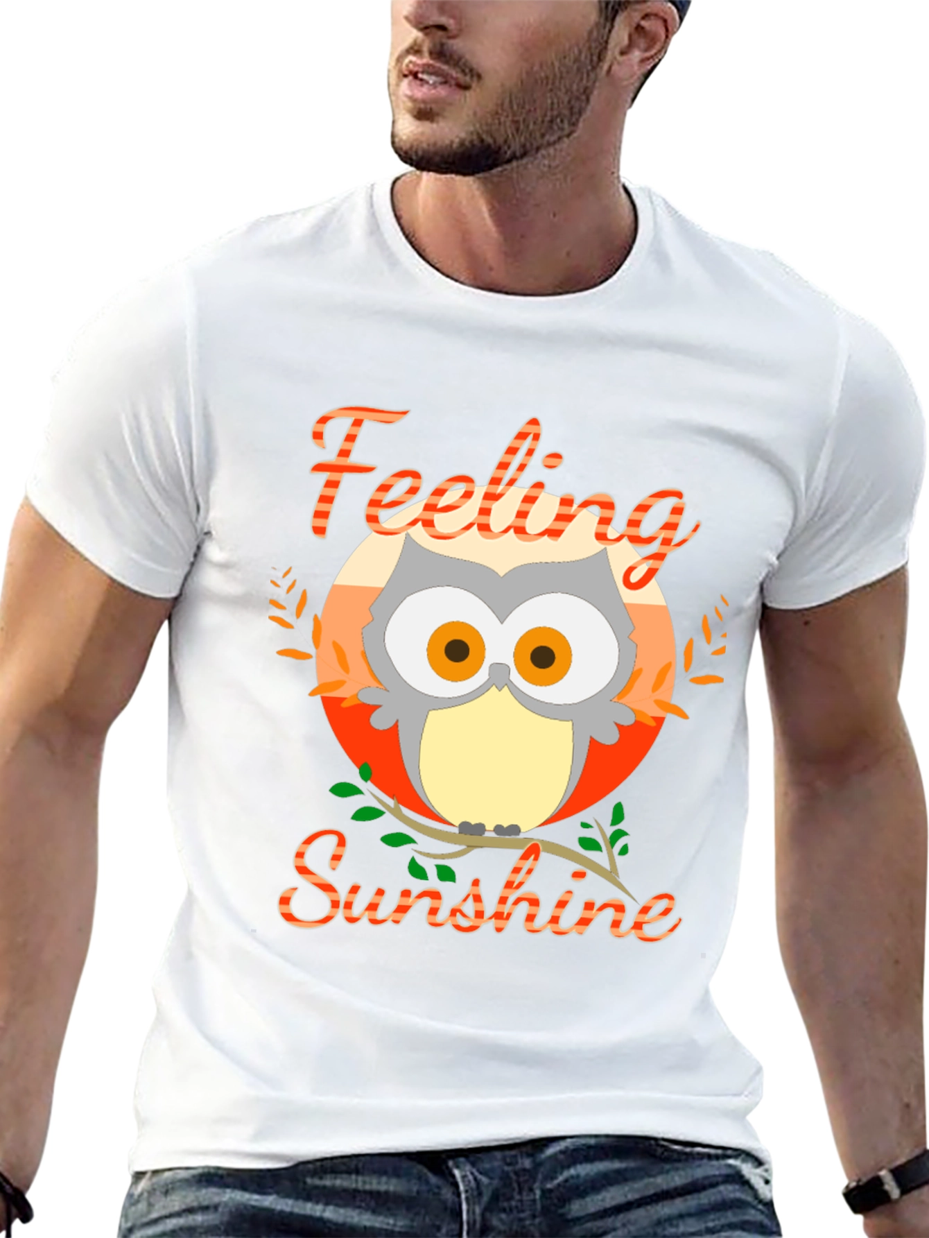 Feeling Sunshine Owl Graphic T-Shirt