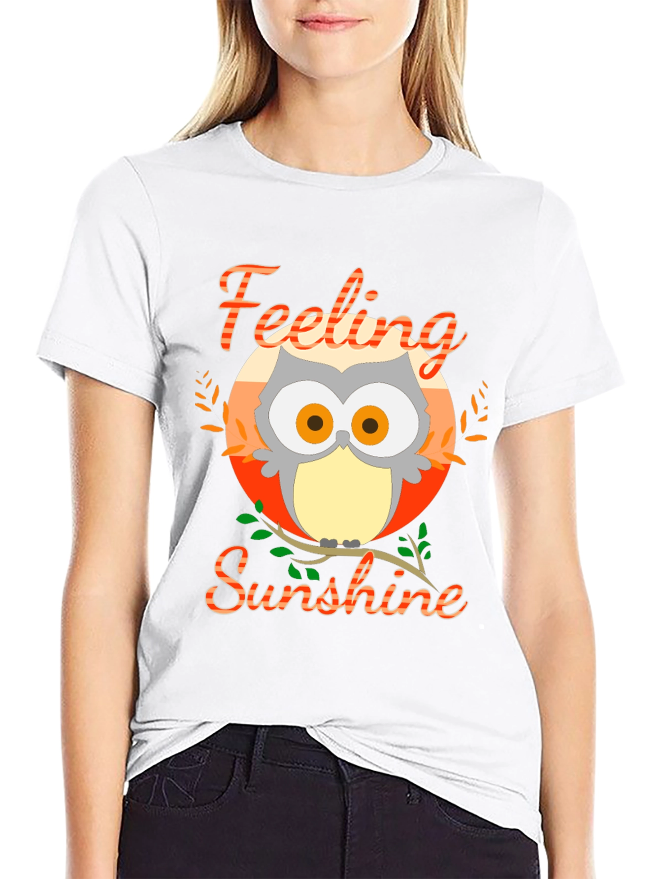 Feeling Sunshine Owl Graphic T-Shirt