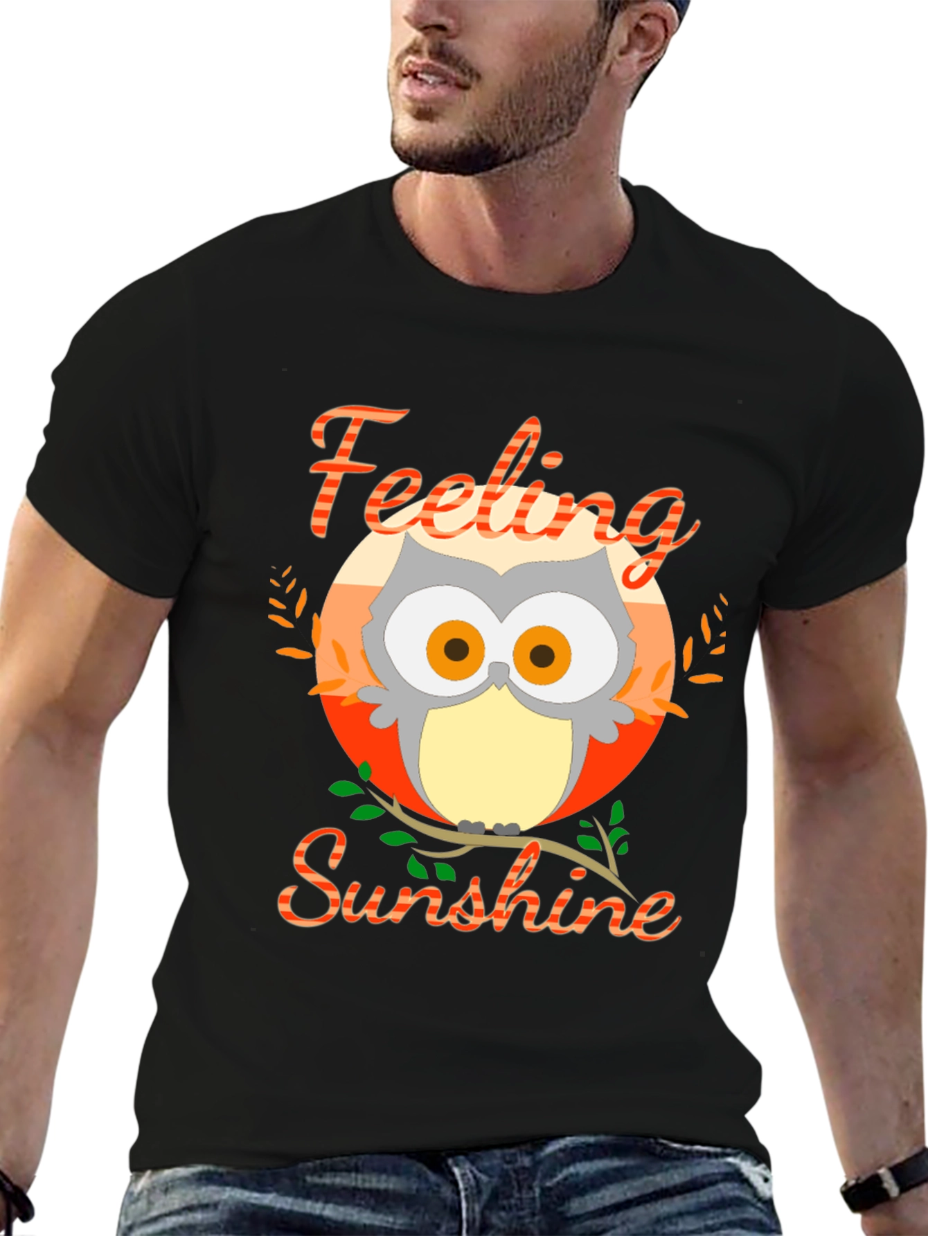 Feeling Sunshine Owl Graphic T-Shirt