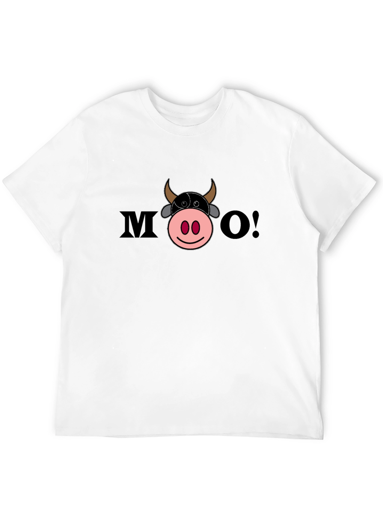 Moo Graphic Tee - Black Unisex Cotton T-Shirt