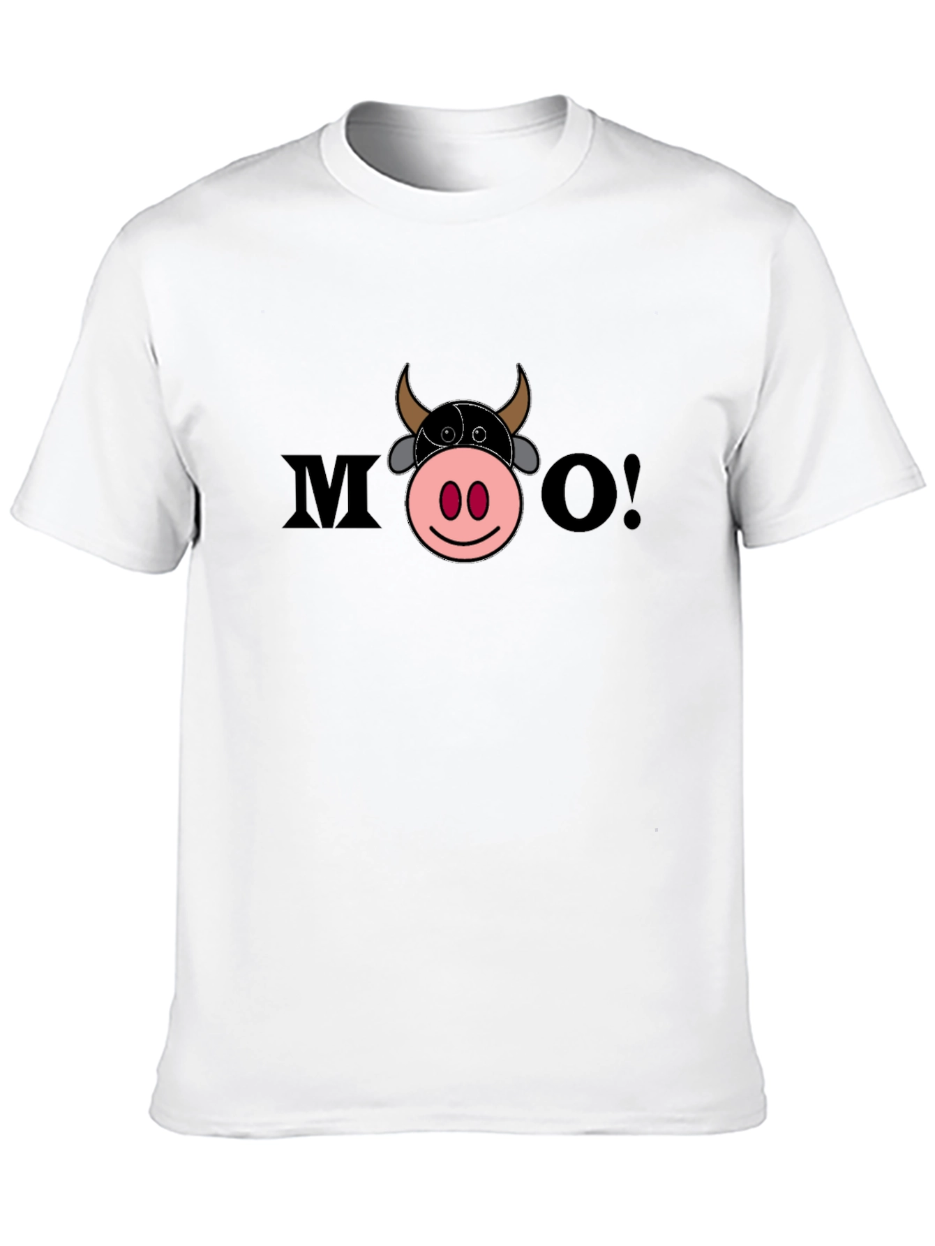 Moo Graphic Tee - Black Unisex Cotton T-Shirt