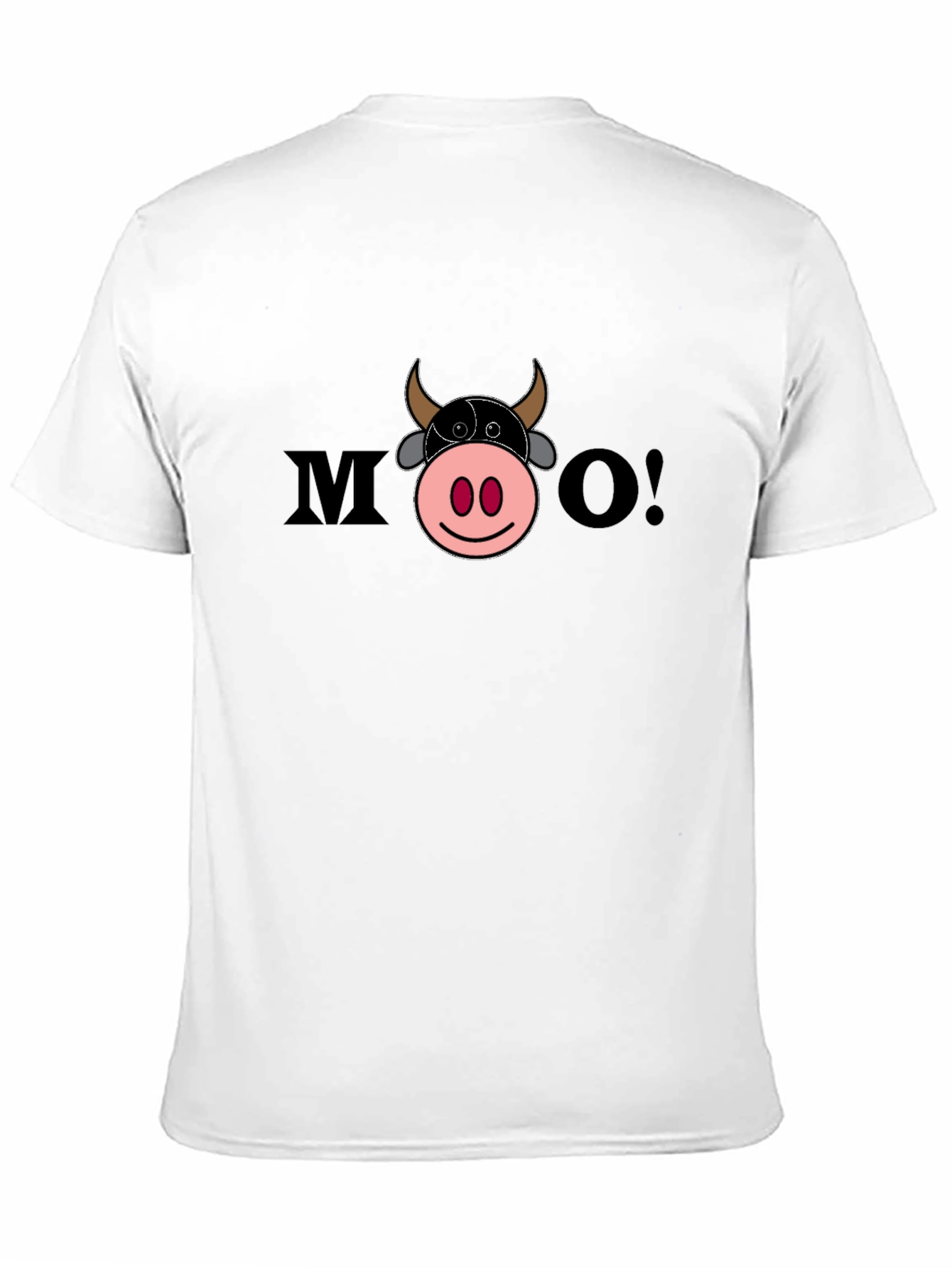 Moo Graphic Tee - Black Unisex Cotton T-Shirt