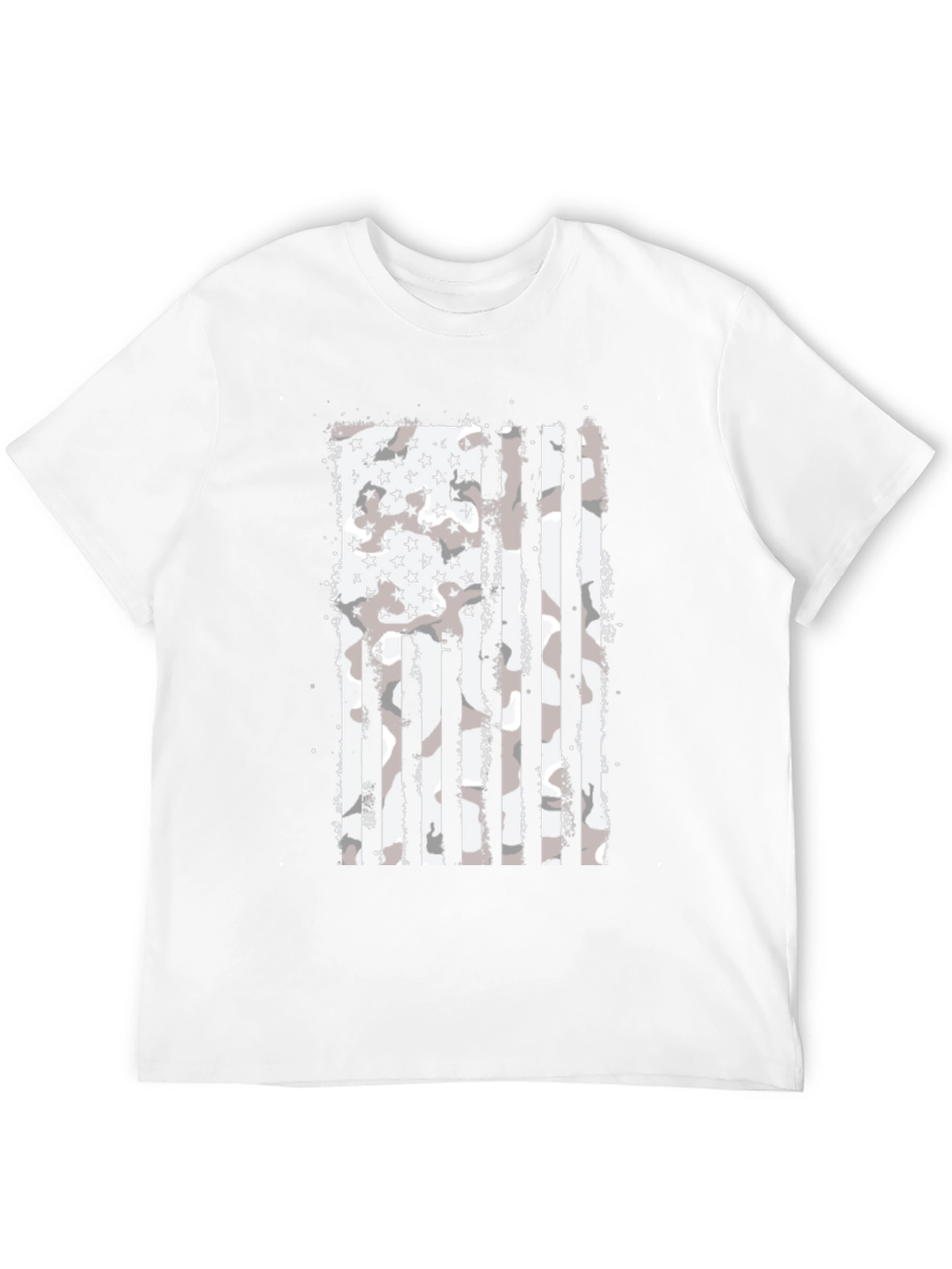 Camo American Flag Graphic T-Shirt